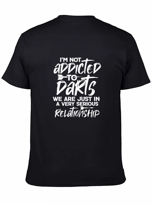 Darts Relationship Graphic Tee - Black Casual T-Shirt