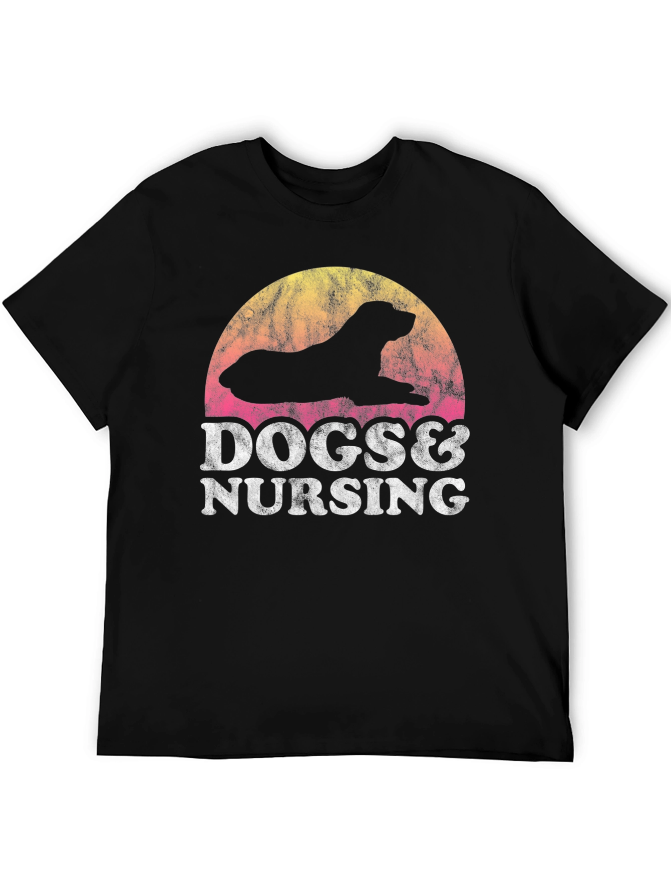 Dogs & Nursing Graphic Tee - Black