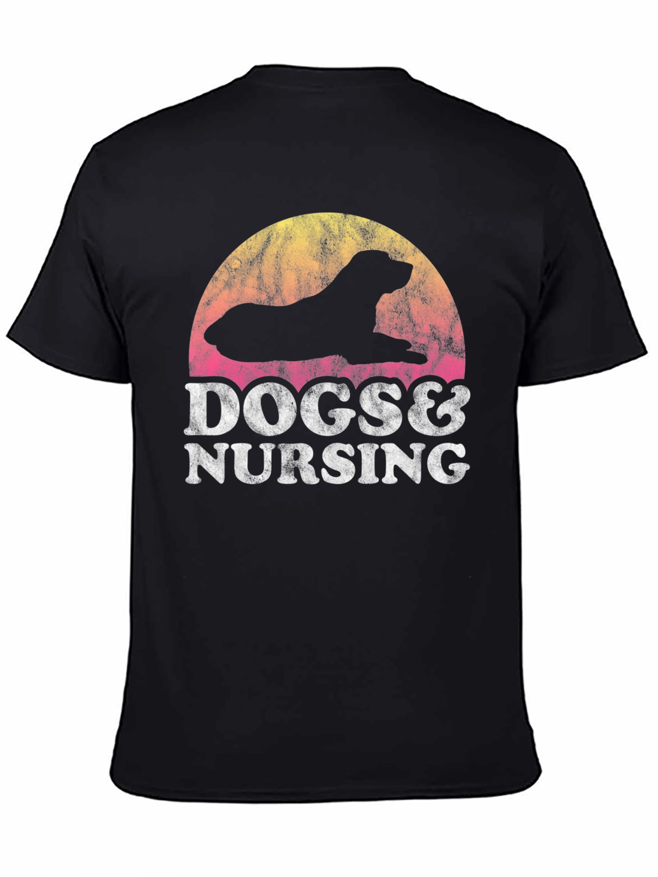 Dogs & Nursing Graphic Tee - Black