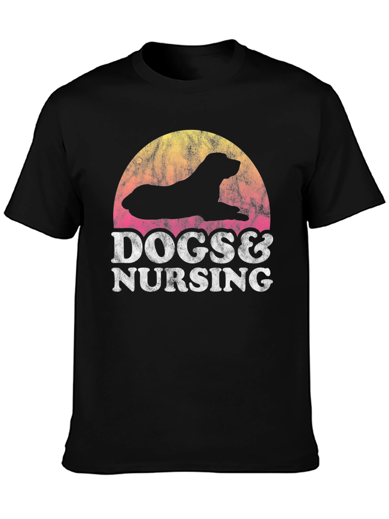 Dogs & Nursing Graphic Tee - Black