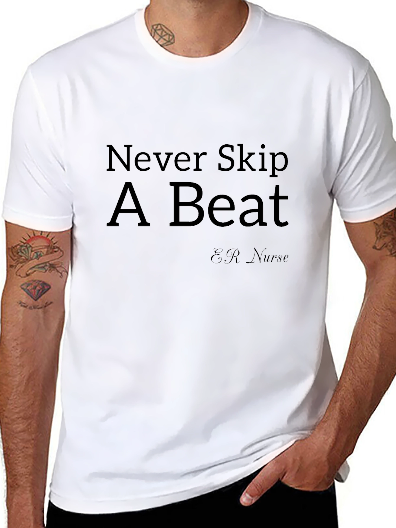 Never Skip A Beat ER Nurse T-Shirt