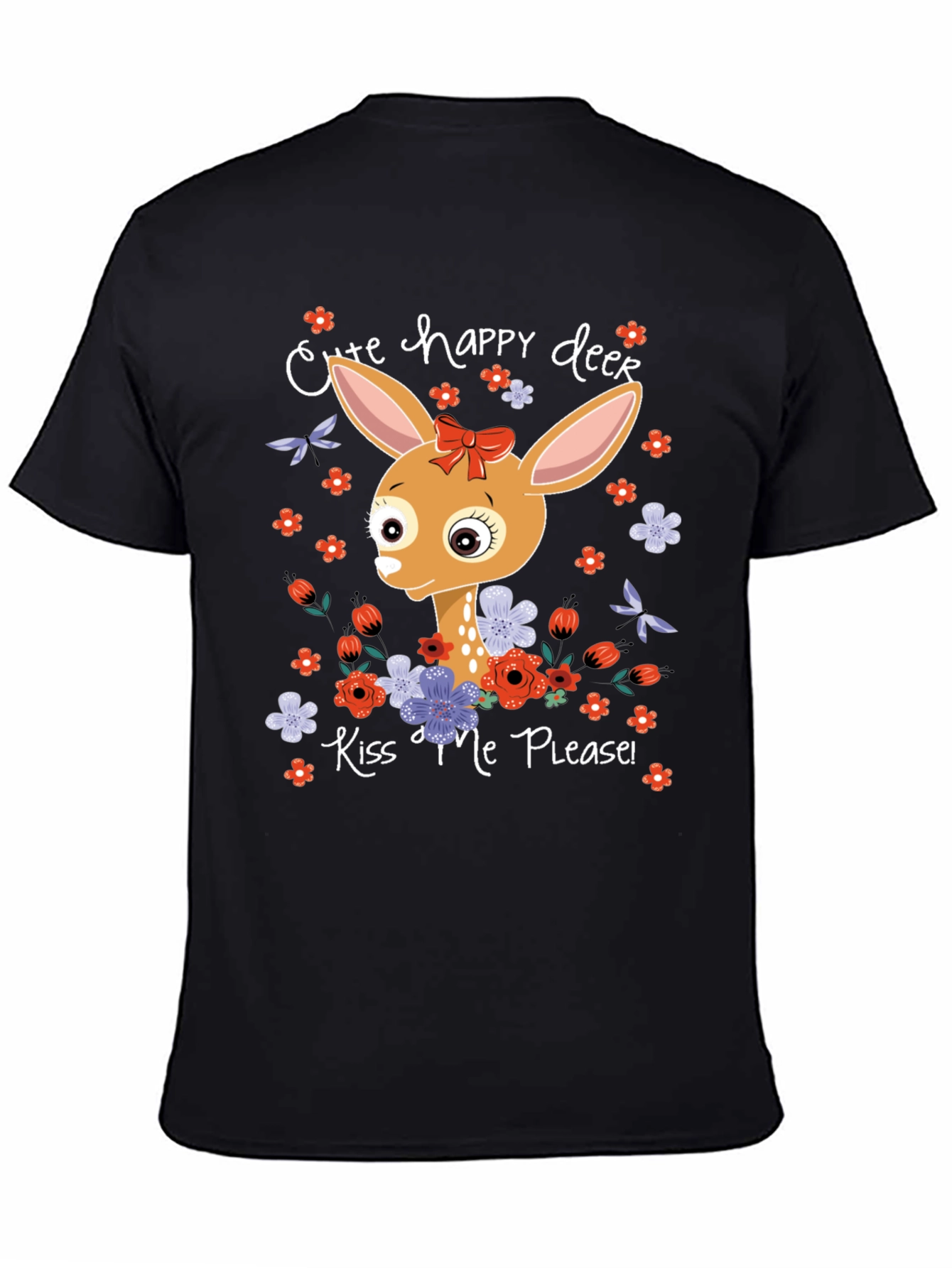 Cute Happy Deer Graphic Tee