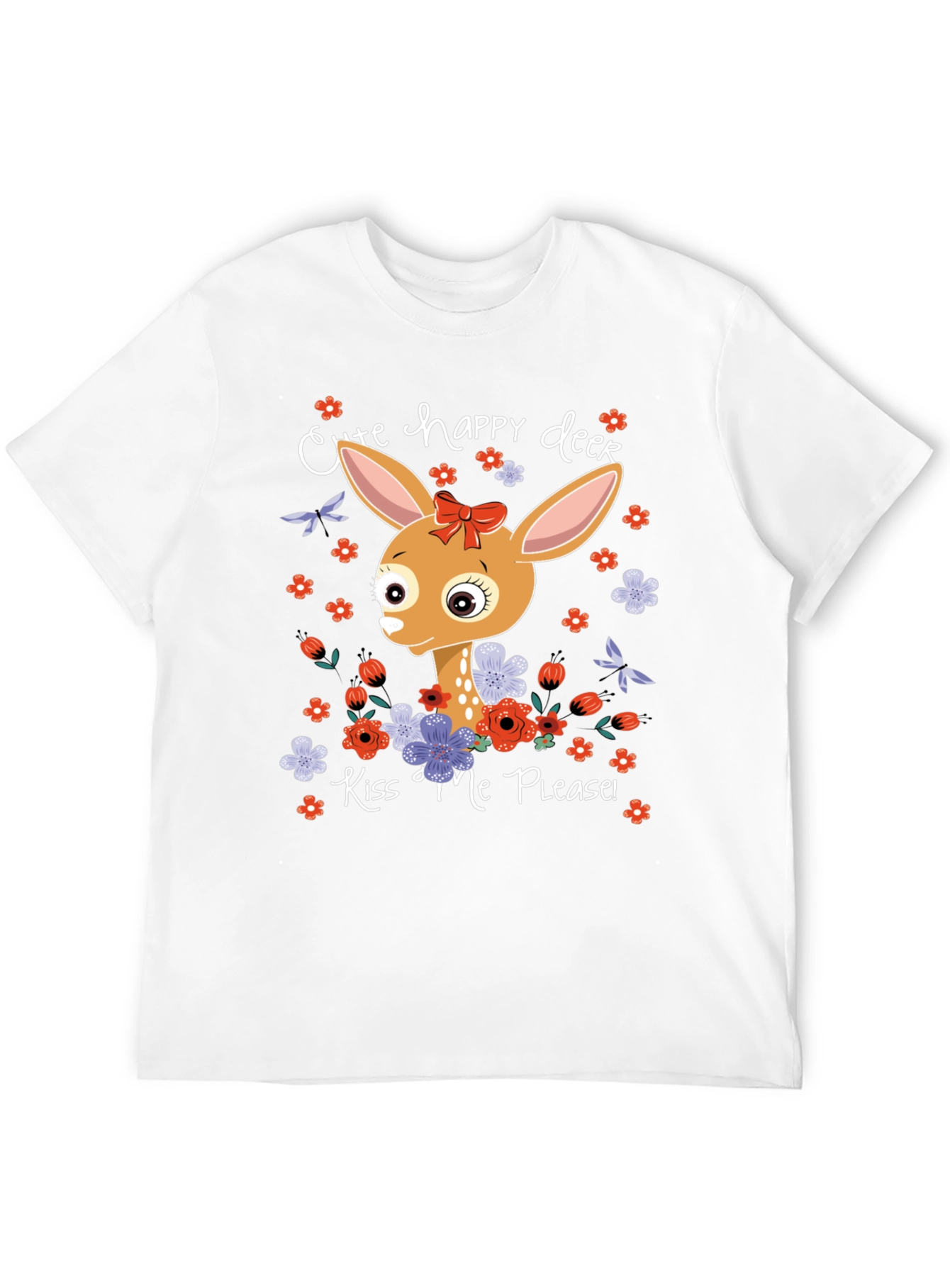 Cute Happy Deer Graphic Tee