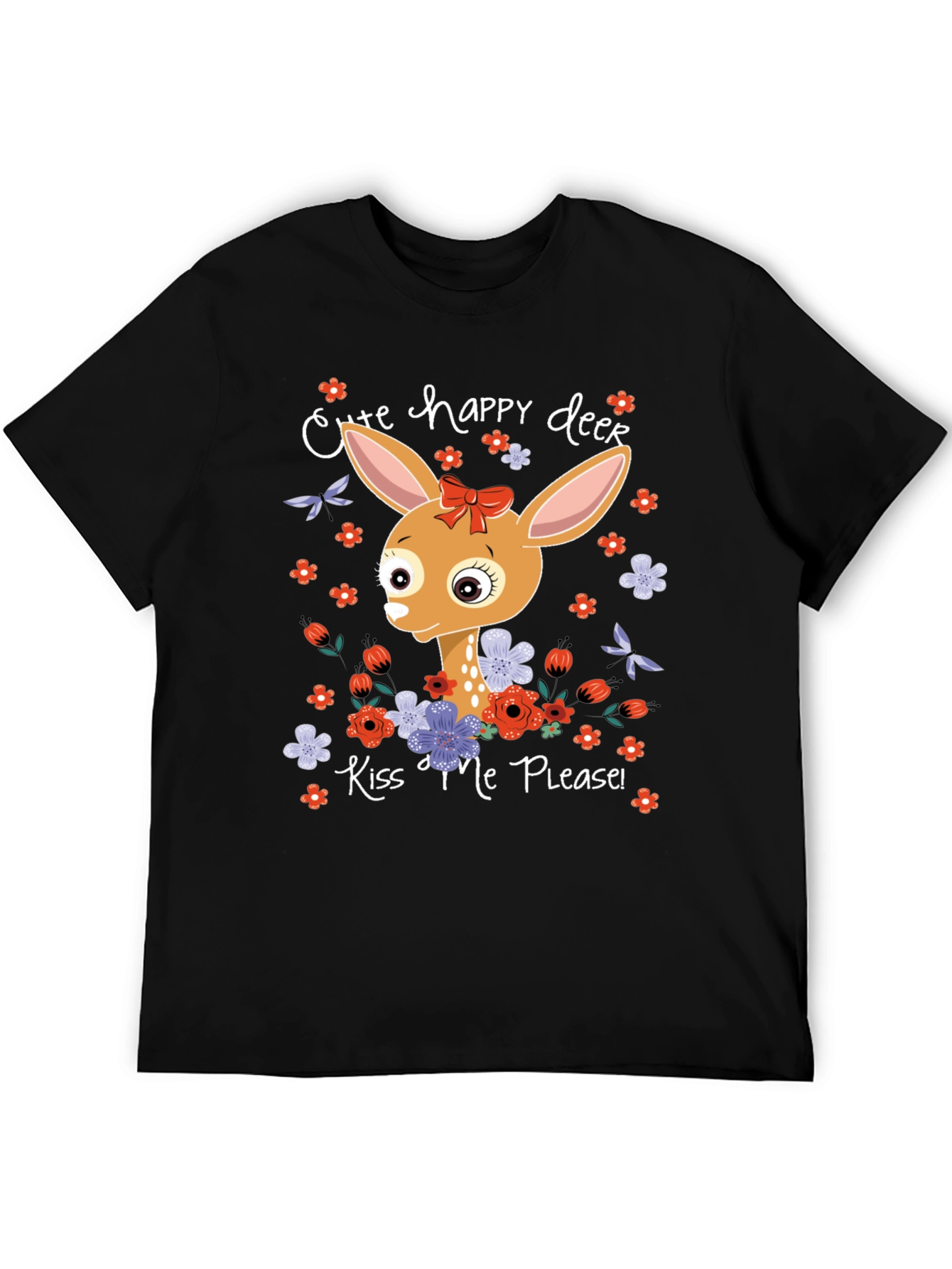 Cute Happy Deer Graphic Tee