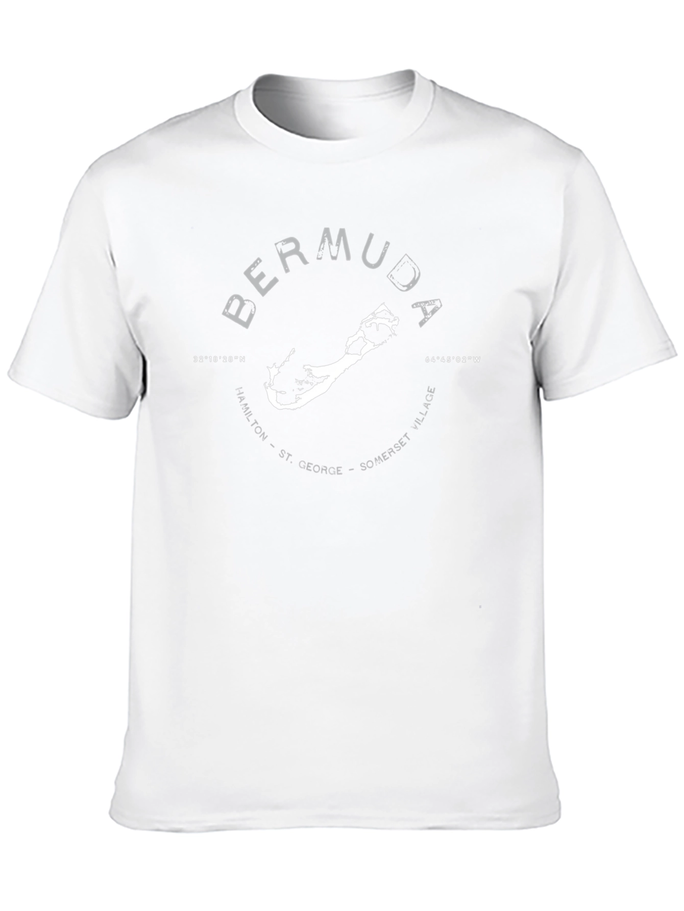 Bermuda Island Map T-Shirt