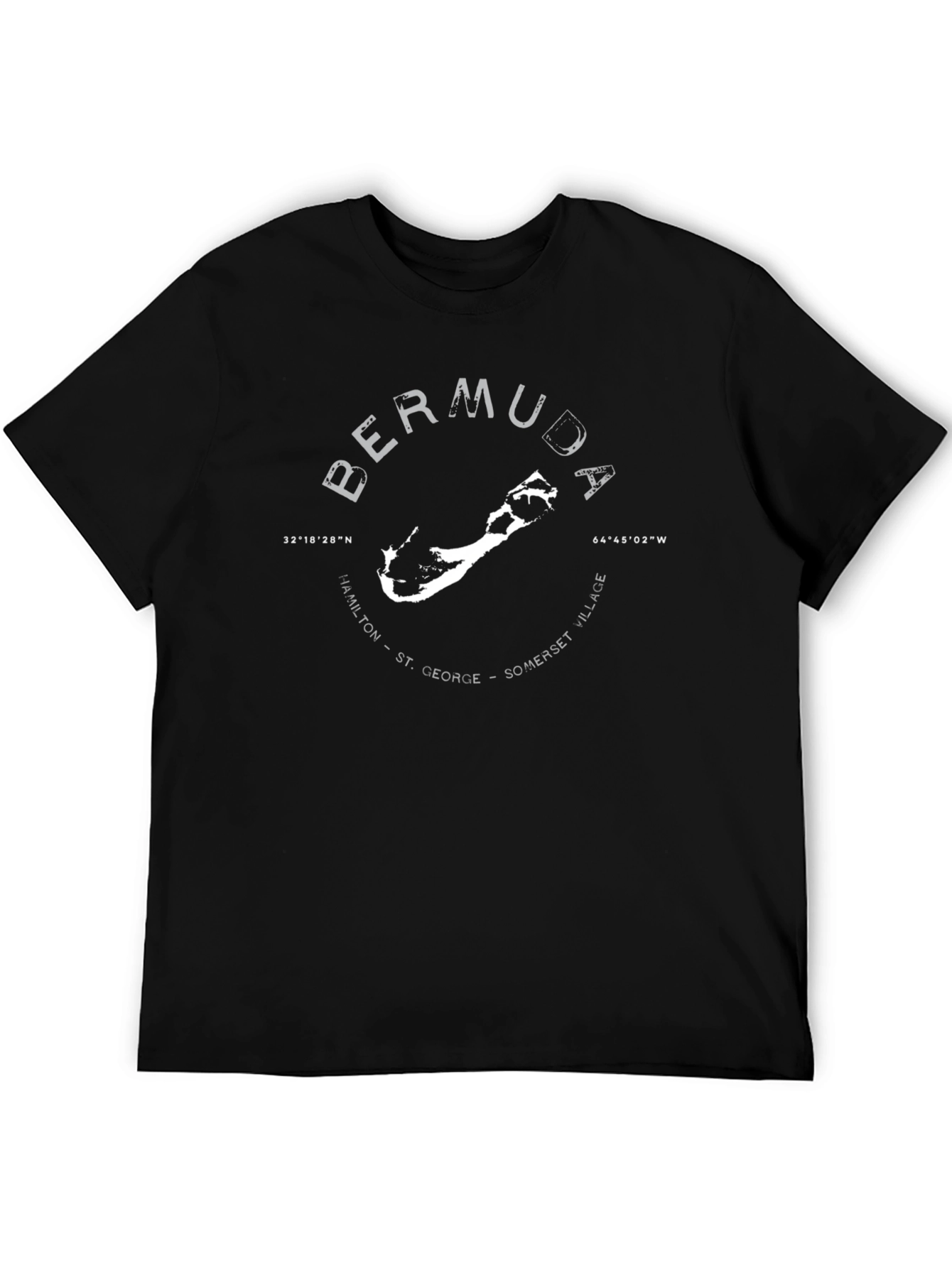 Bermuda Island Map T-Shirt