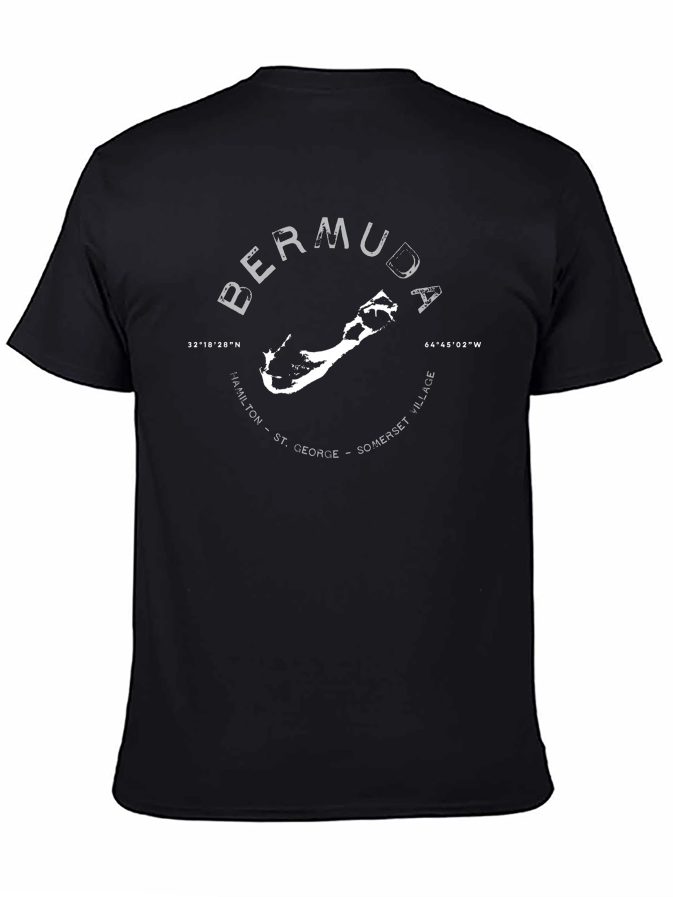 Bermuda Island Map T-Shirt