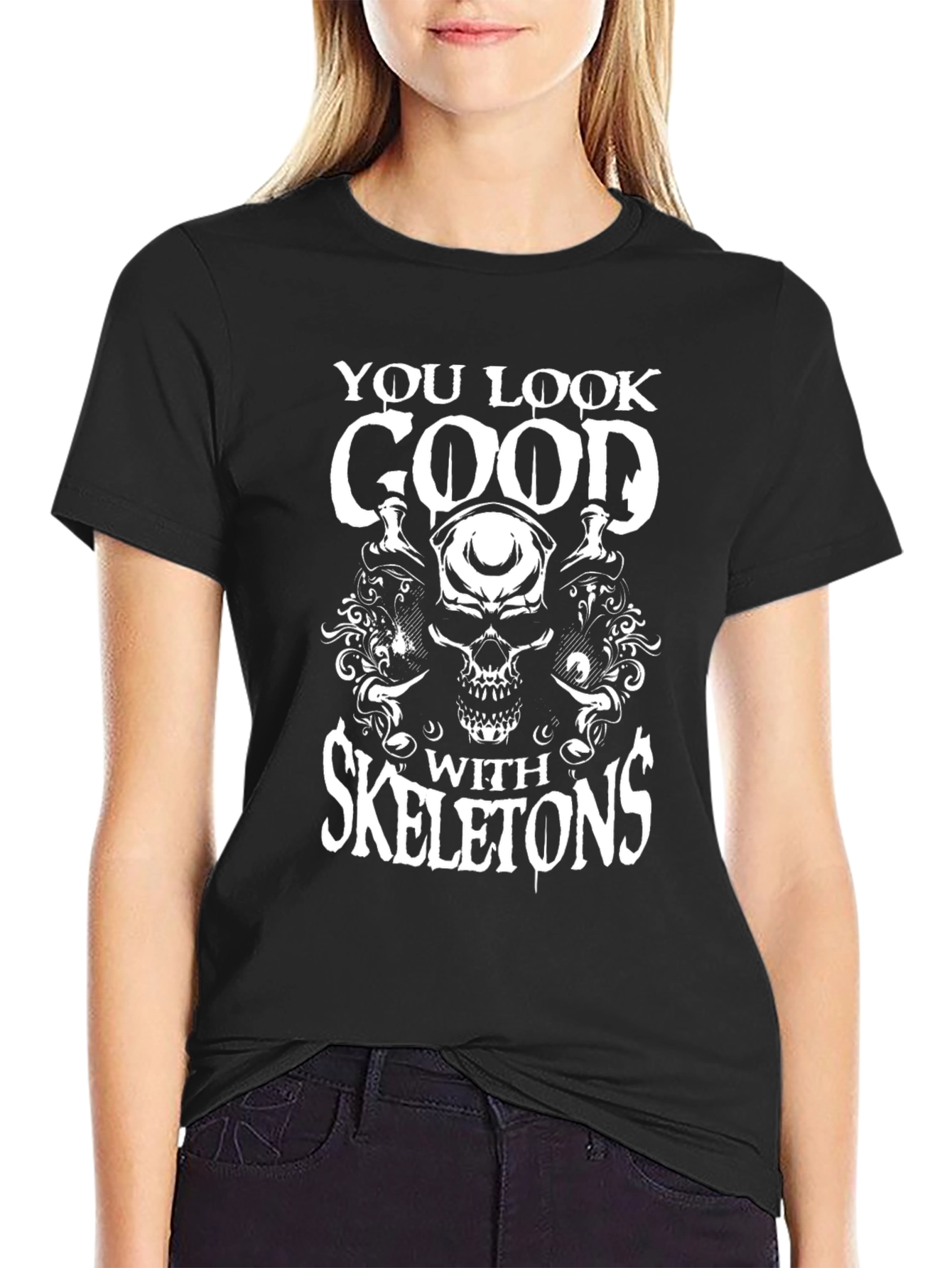 Skull Skeleton Graphic T-Shirt