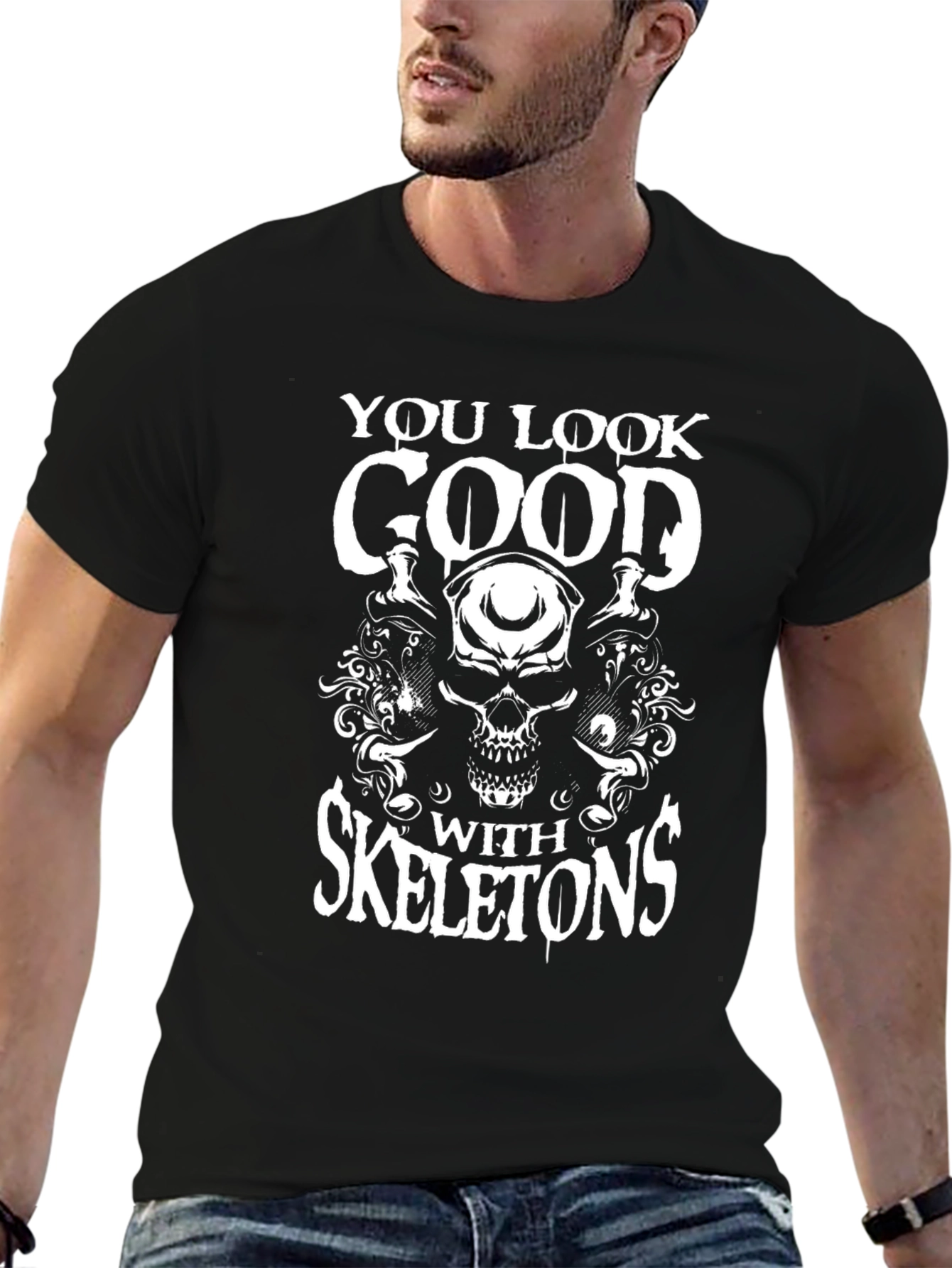 Skull Skeleton Graphic T-Shirt