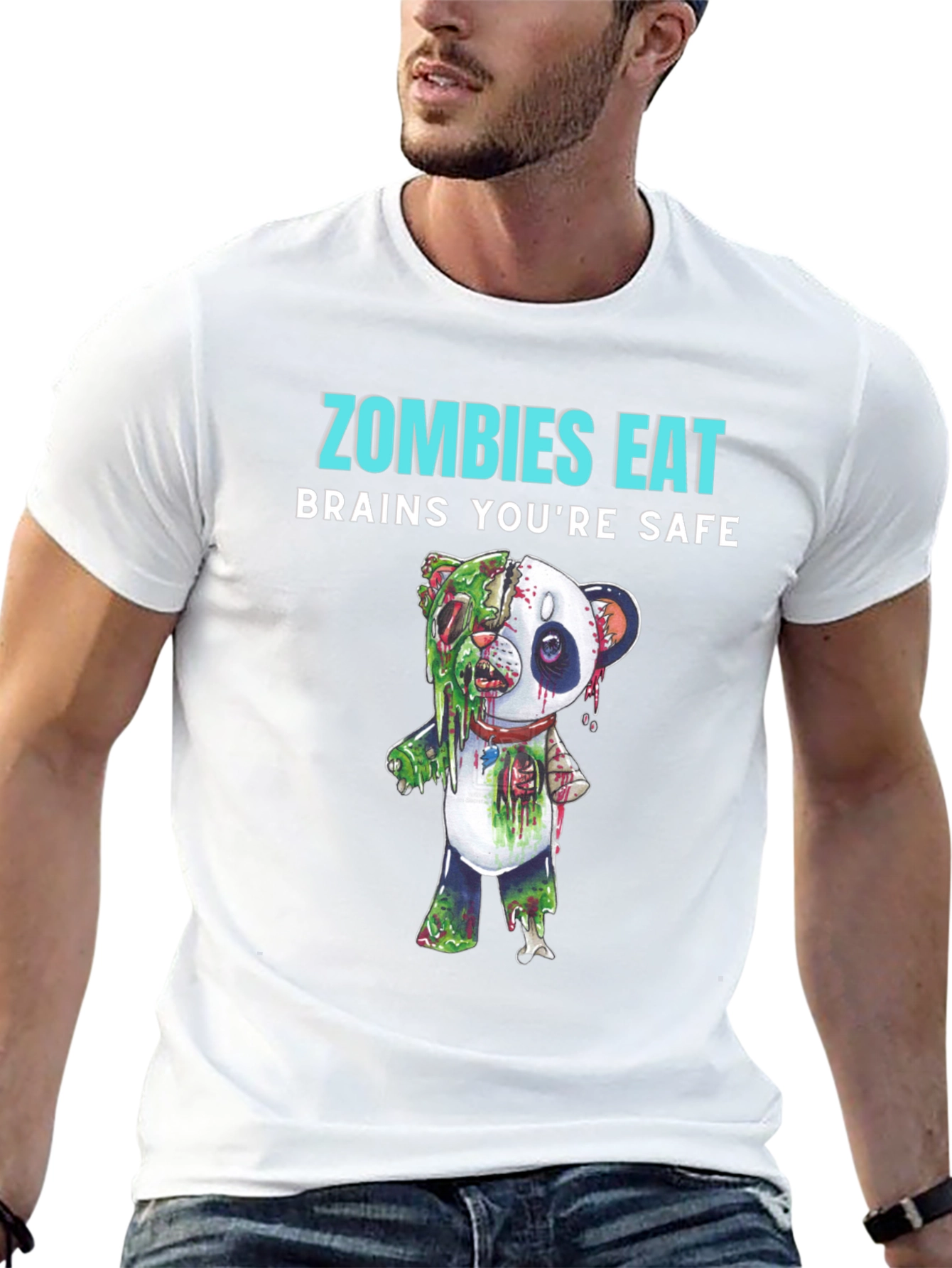 Zombies Eat Brains Youre Safe T-Shirt
