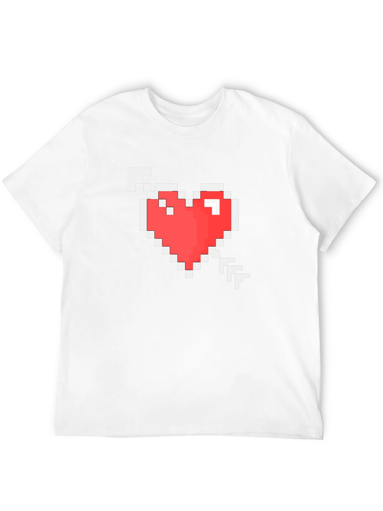 Pixel Heart Arrow Graphic T-Shirt - Black