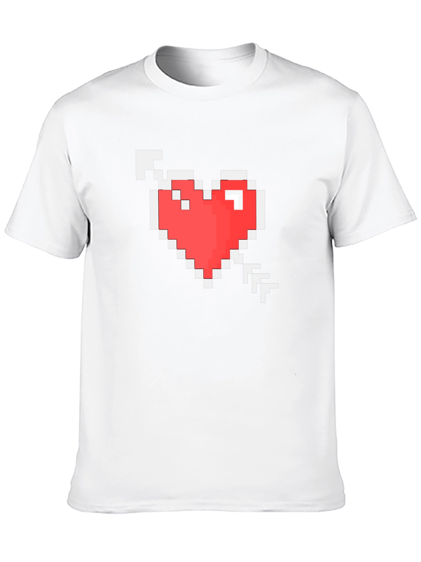 Pixel Heart Arrow Graphic T-Shirt - Black