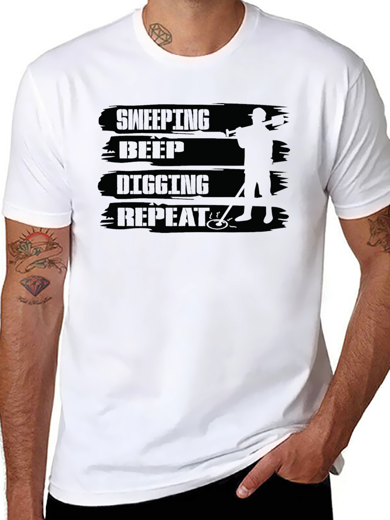 Sweeping Beep Digging Repeat Graphic Tee