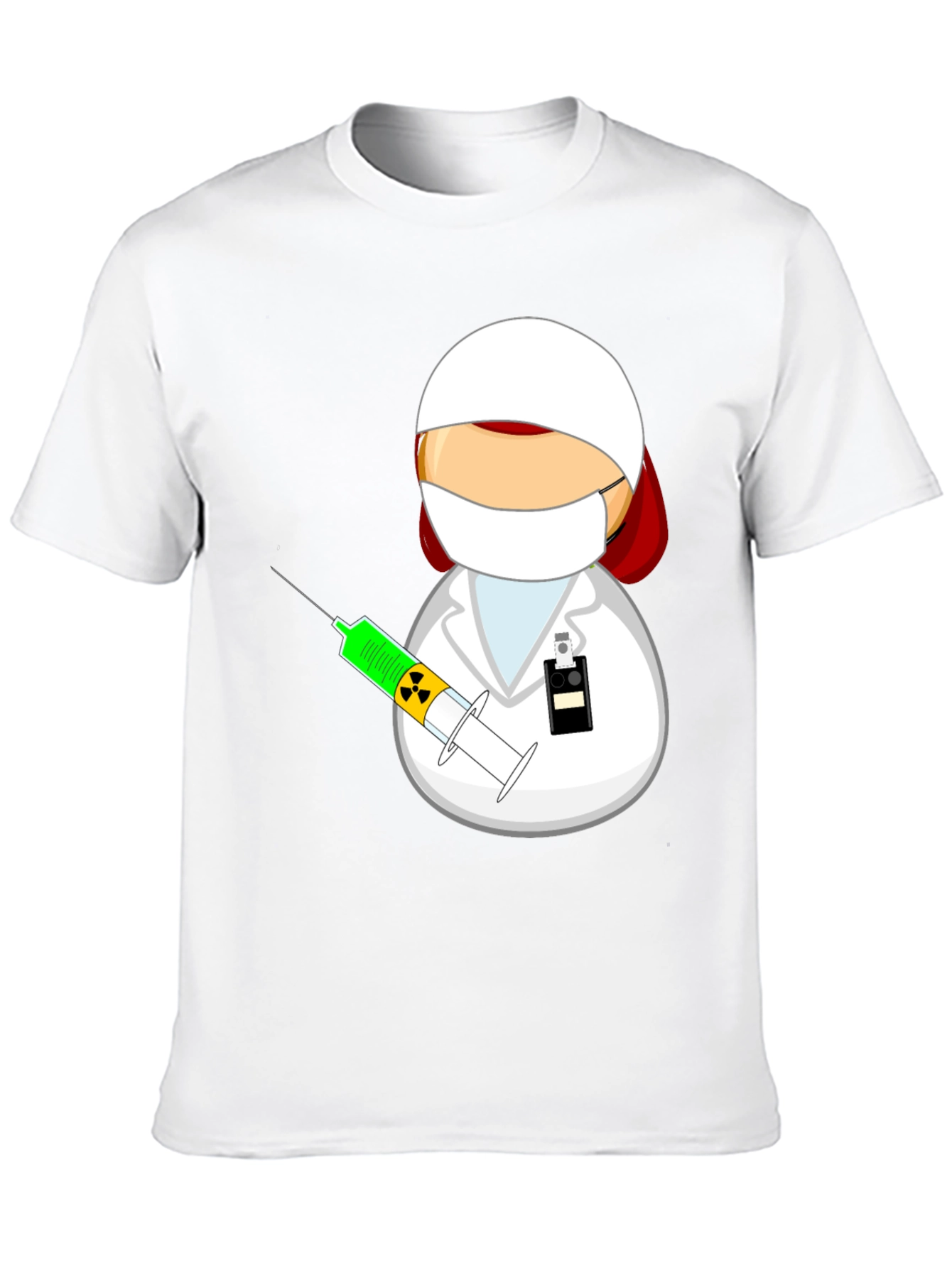 Cartoon Doctor Graphic T-Shirt - Novelty Tee