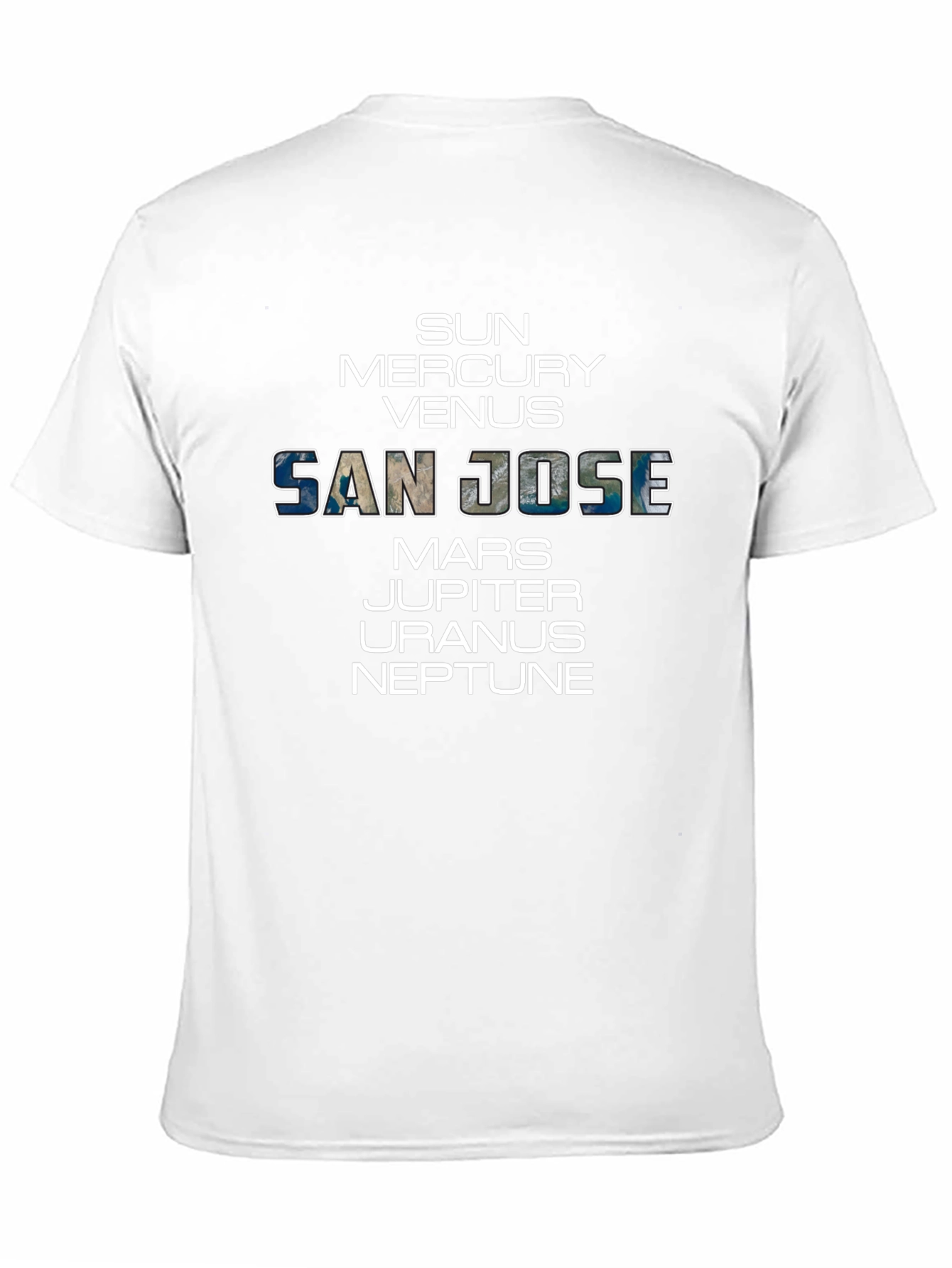Planets & San Jose Black T-Shirt
