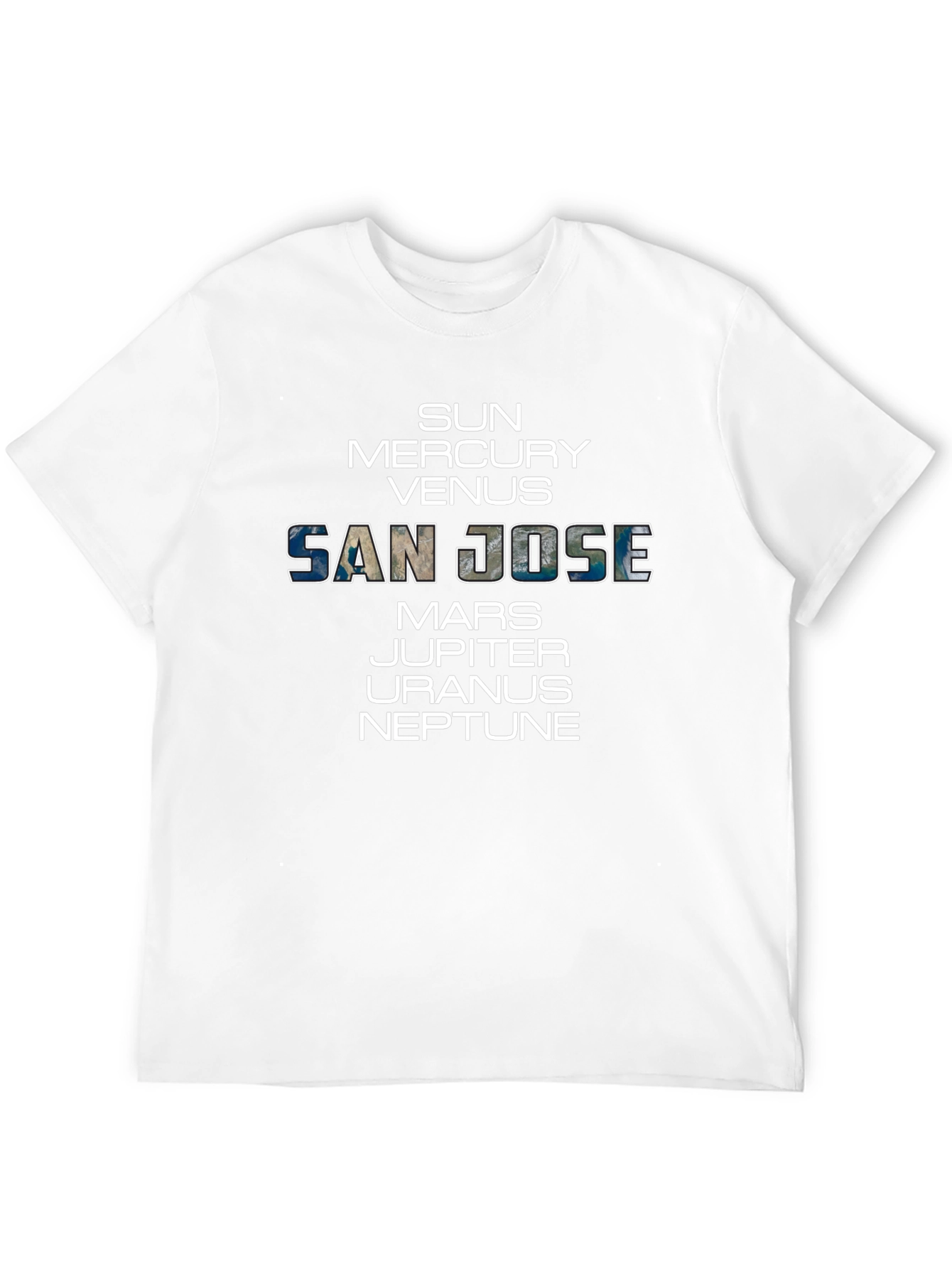 Planets & San Jose Black T-Shirt