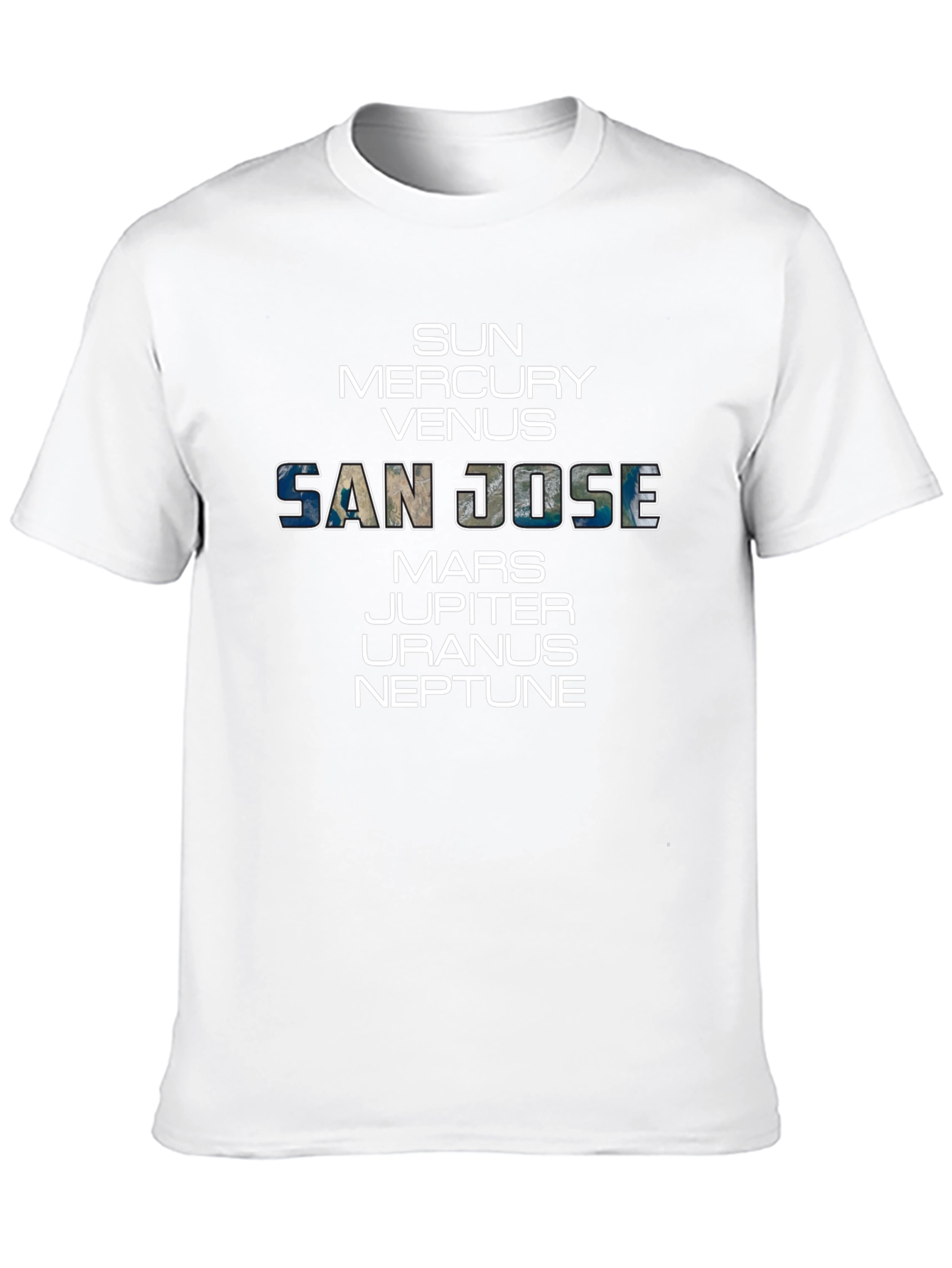 Planets & San Jose Black T-Shirt