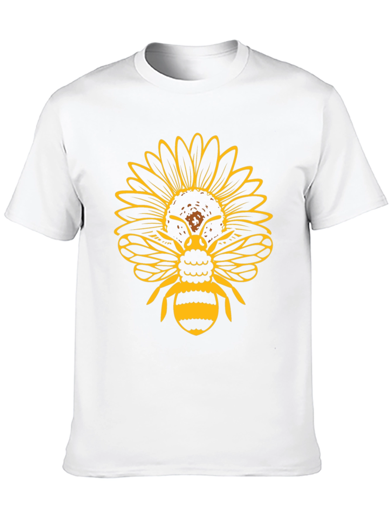 Sunflower Bee Graphic T-Shirt - Black