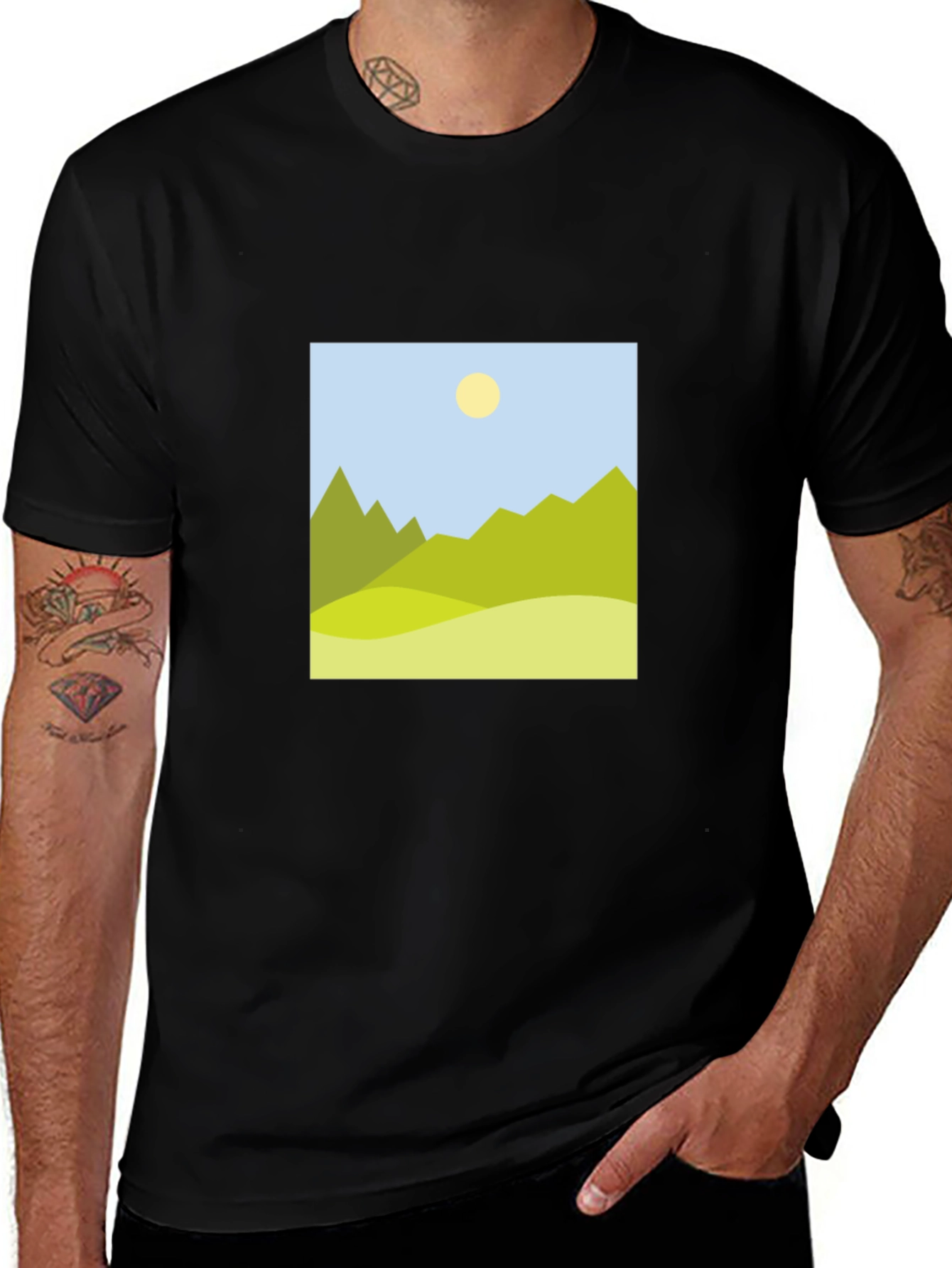 Mountain View Graphic Black T-Shirt