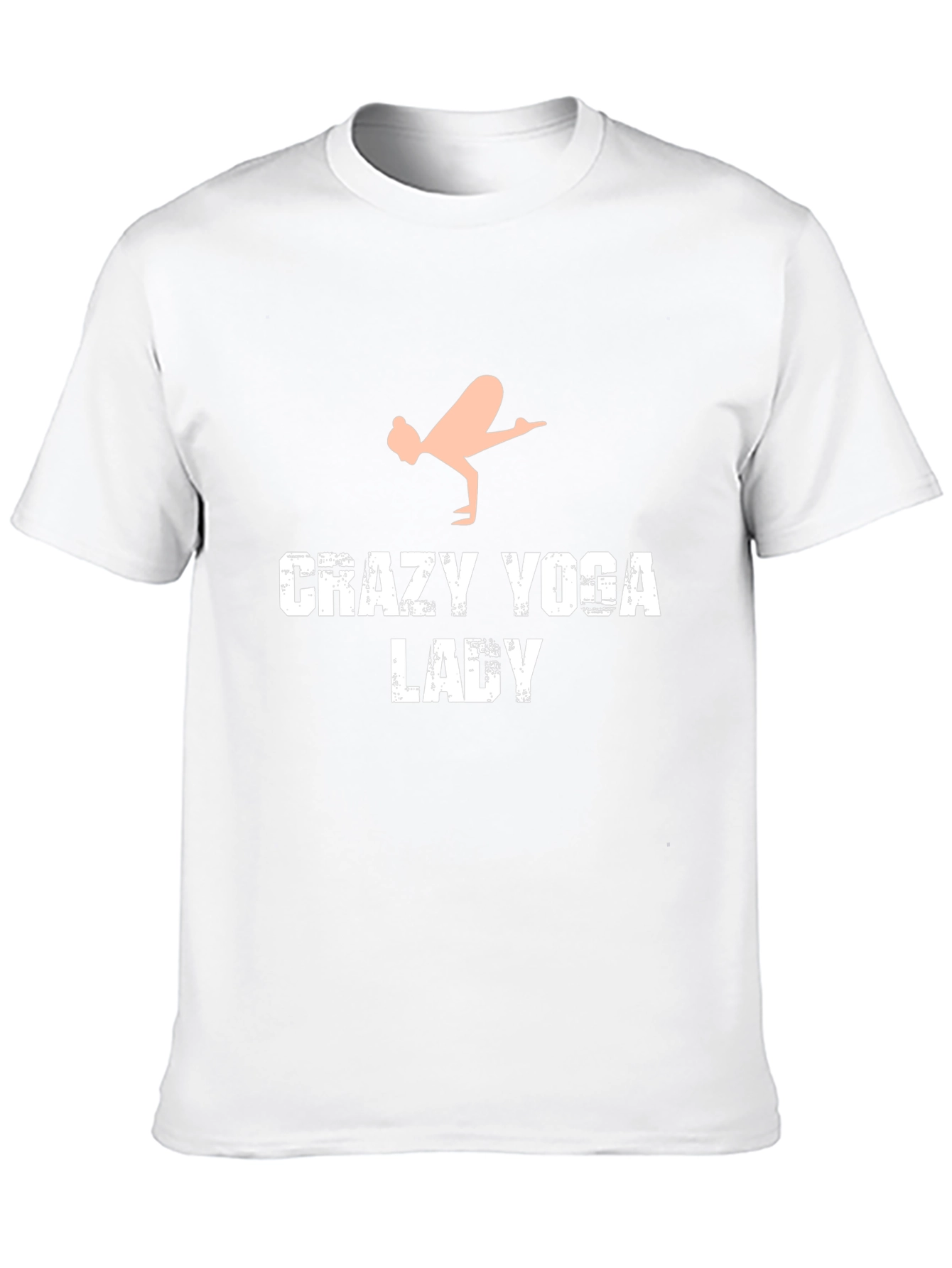Crazy Yoga Lady Graphic Tee - Black Cotton T-Shirt