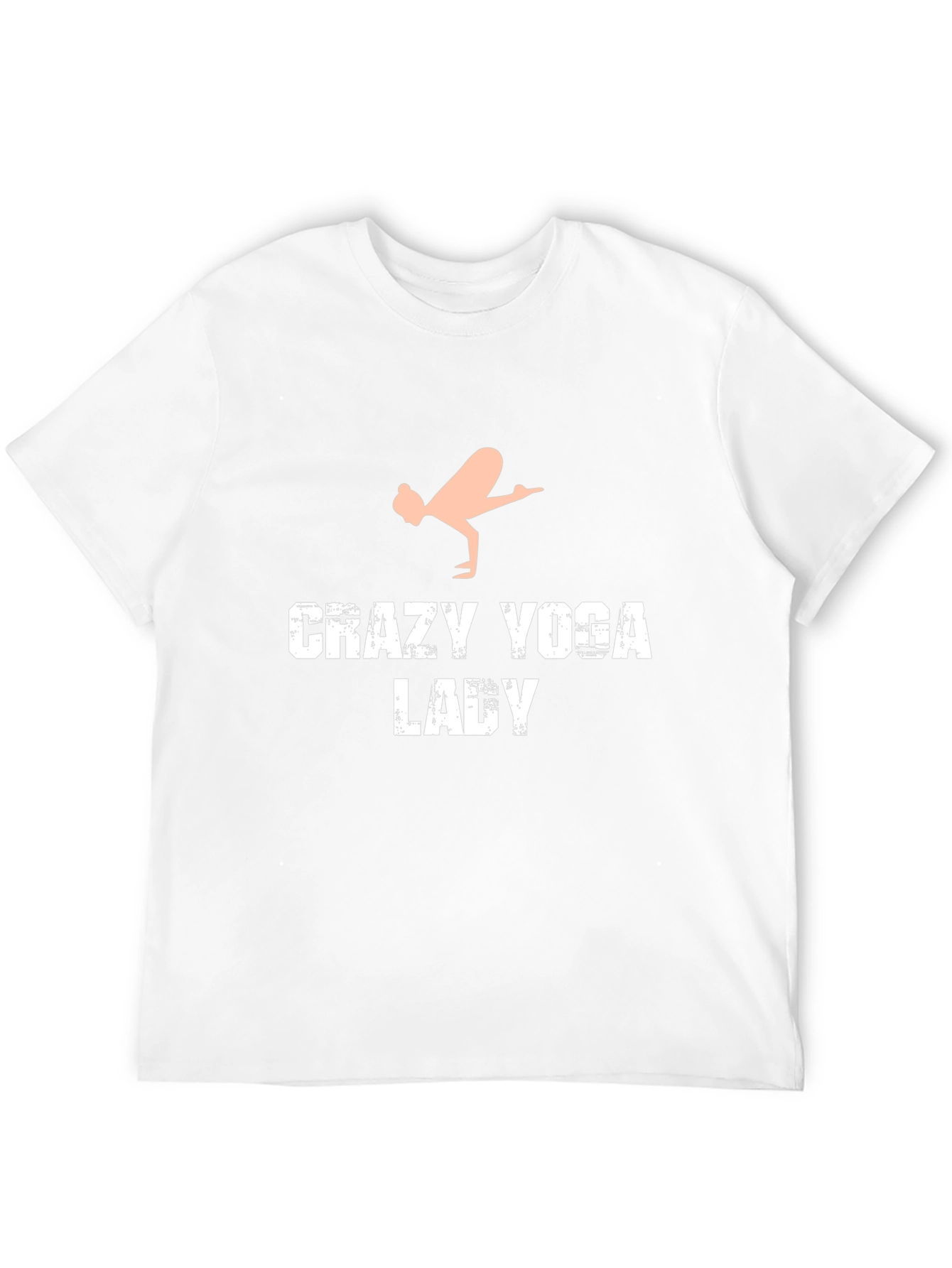 Crazy Yoga Lady Graphic Tee - Black Cotton T-Shirt