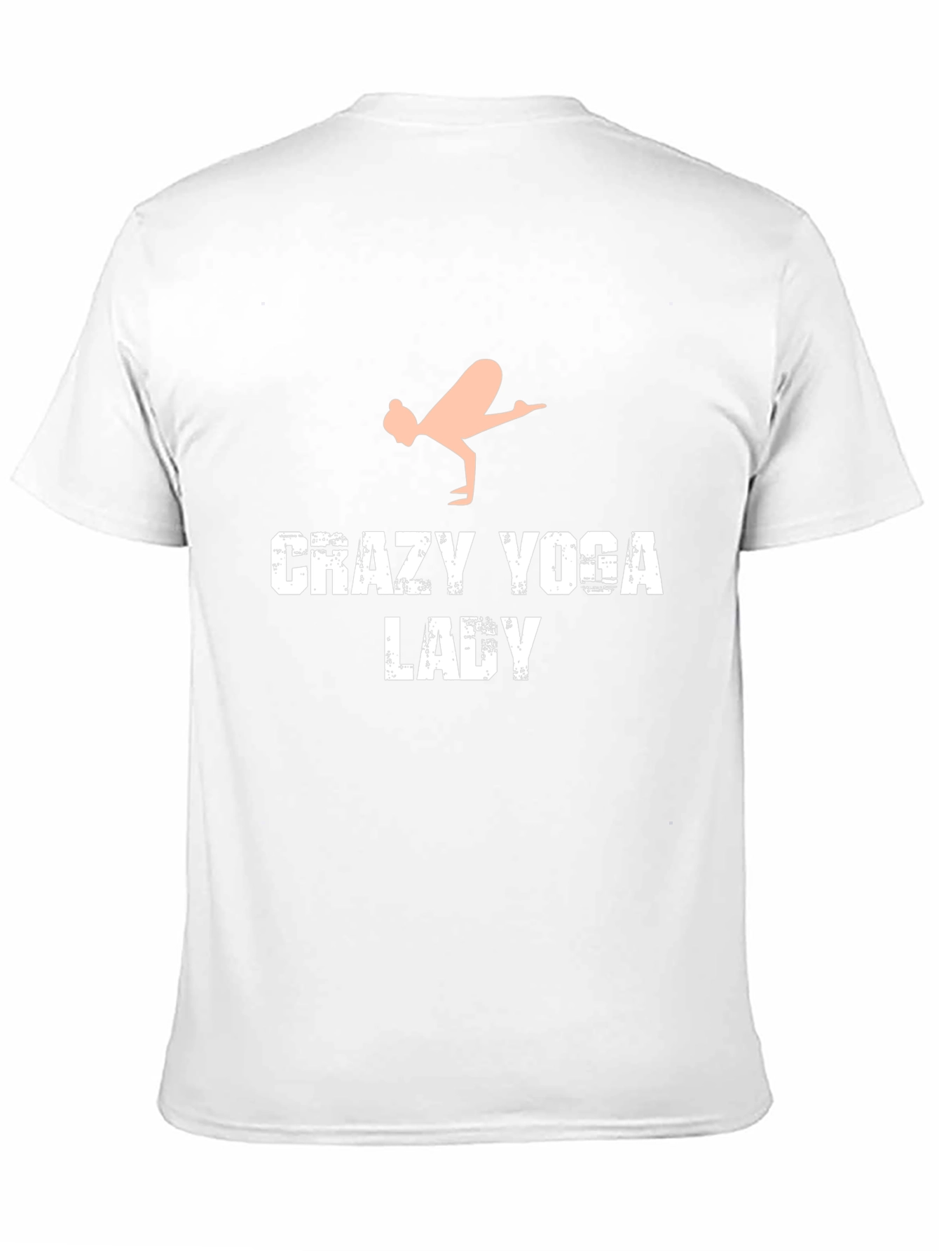 Crazy Yoga Lady Graphic Tee - Black Cotton T-Shirt