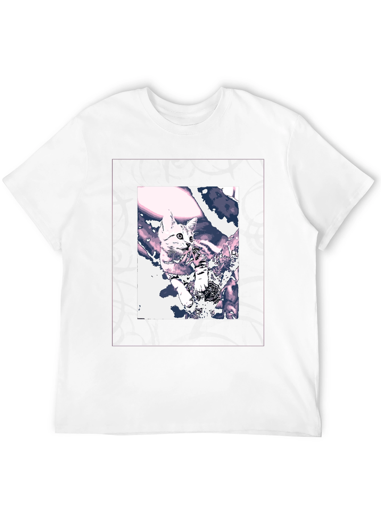 Cool Cat Graphic Tee - Black Cotton Blend