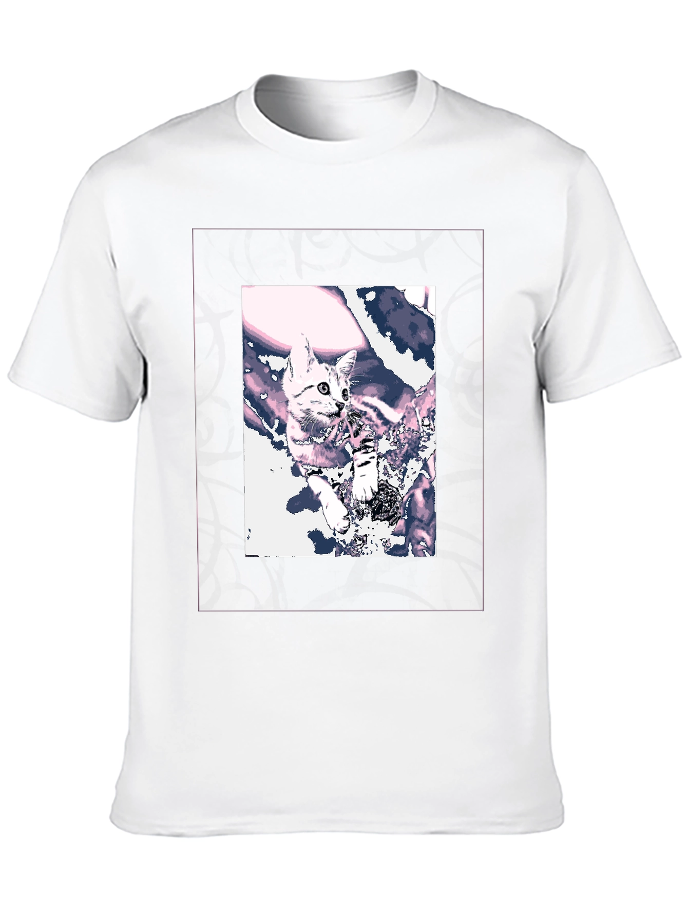 Cool Cat Graphic Tee - Black Cotton Blend