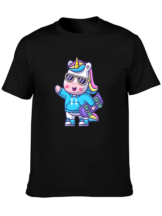 Cool Unicorn Skateboard T-Shirt