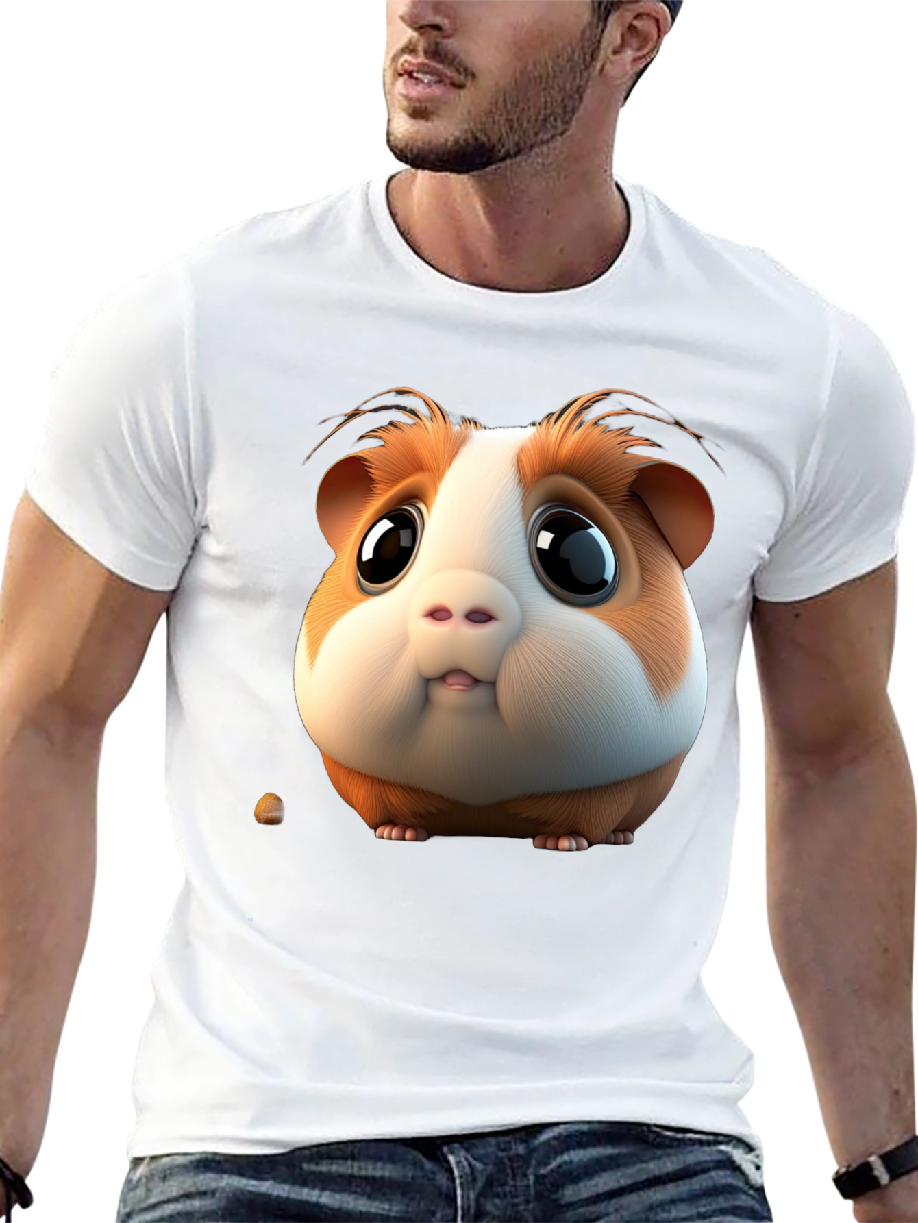Cute Guinea Pig Graphic Tee - Unique Design