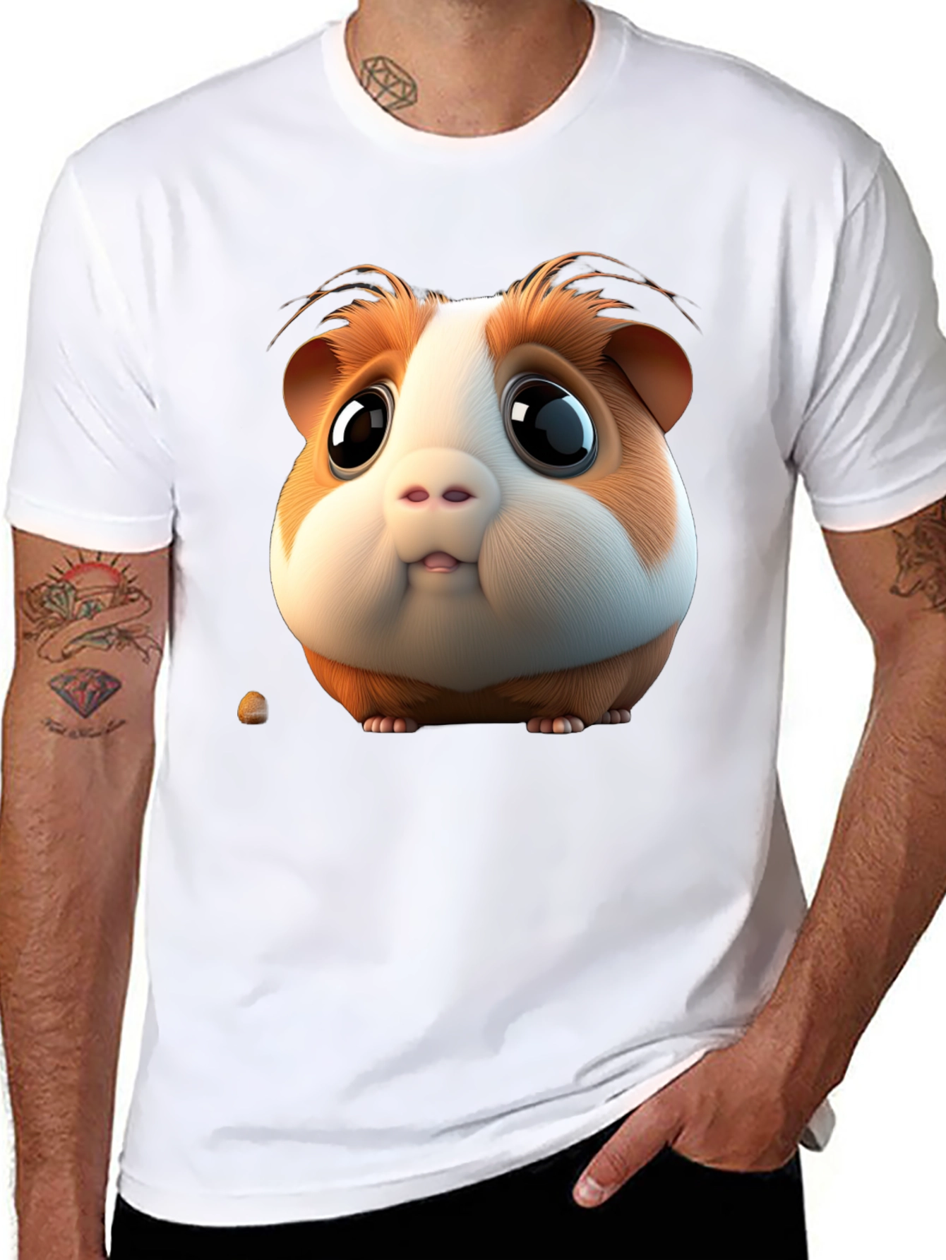 Cute Guinea Pig Graphic Tee - Unique Design