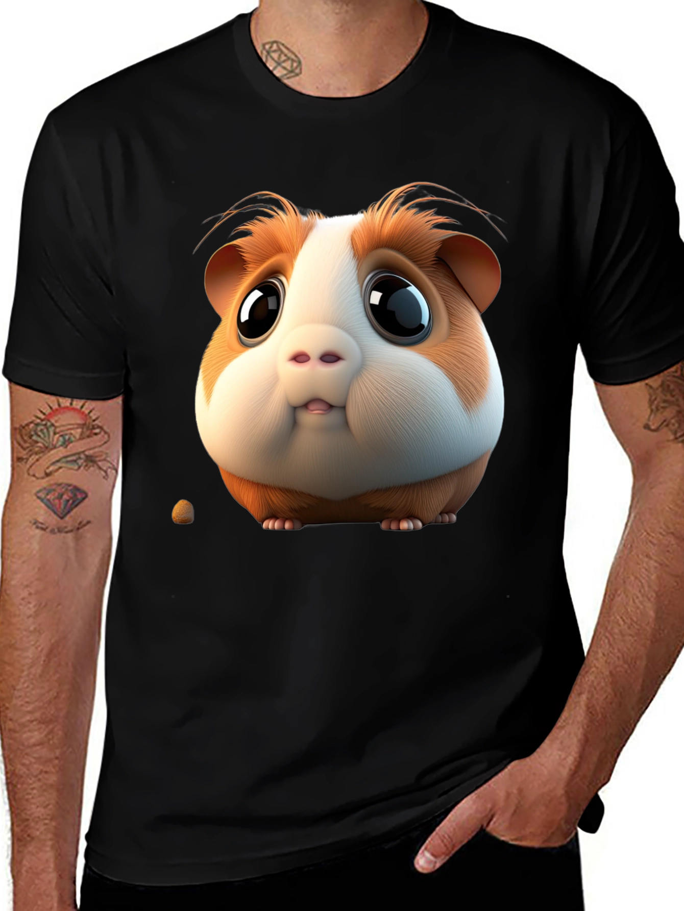Cute Guinea Pig Graphic Tee - Unique Design