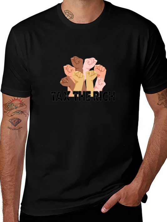 Tax the Rich T-Shirt - Solidarity Fist Graphic Tee