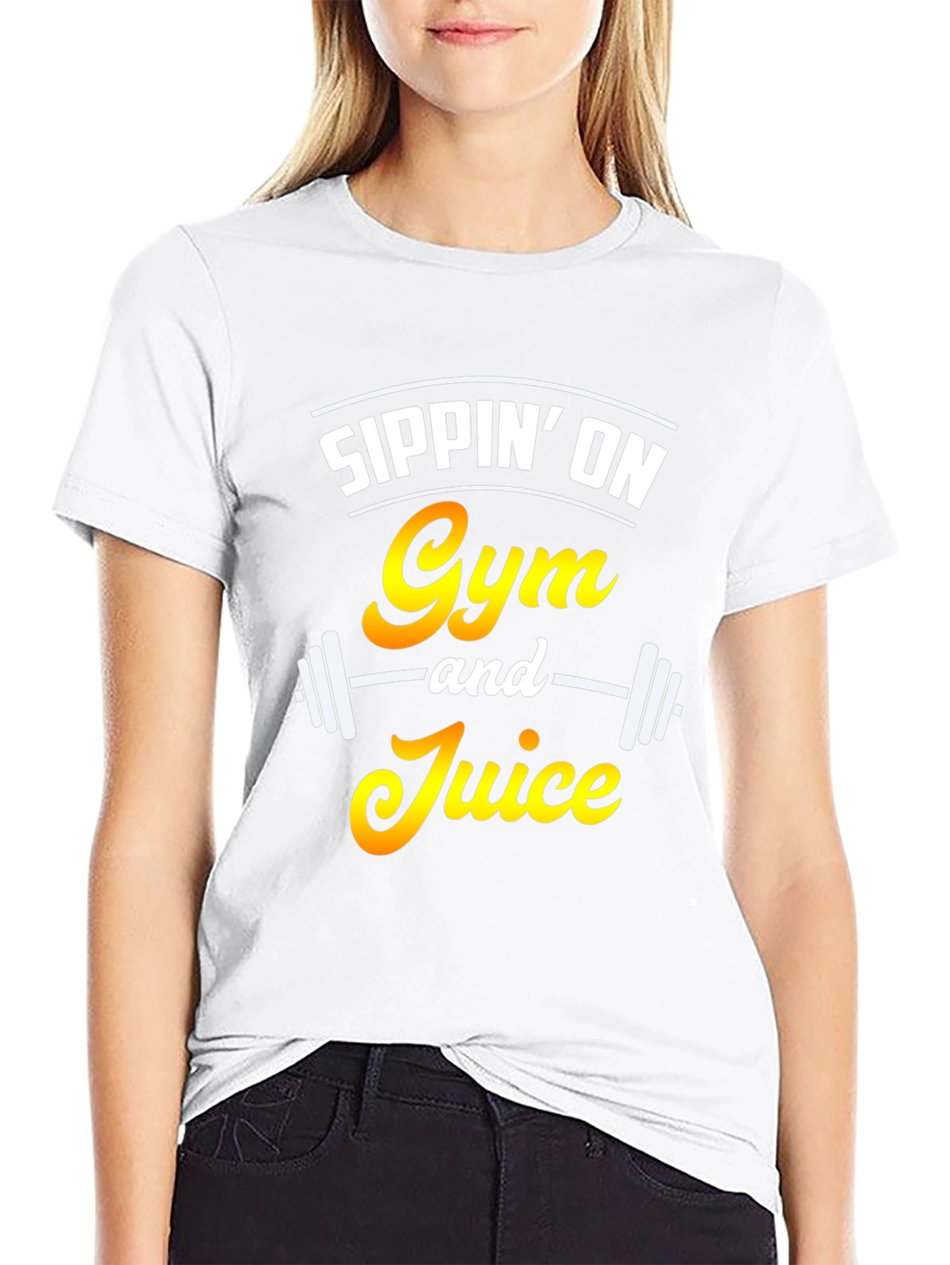Sippin on Gym and Juice Black T-Shirt