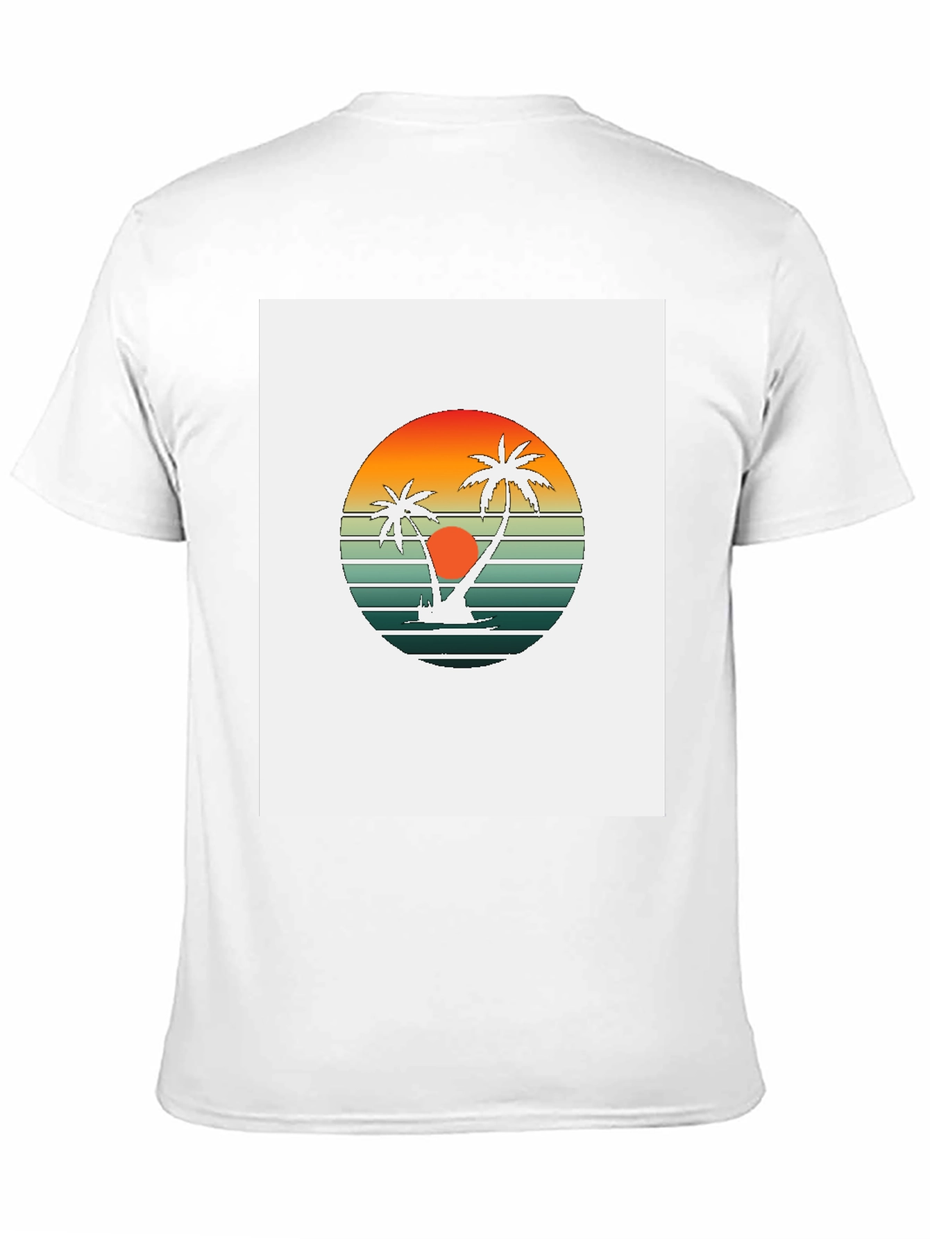 Retro Palm Tree Sunset Graphic Tee - Tropical Vibe