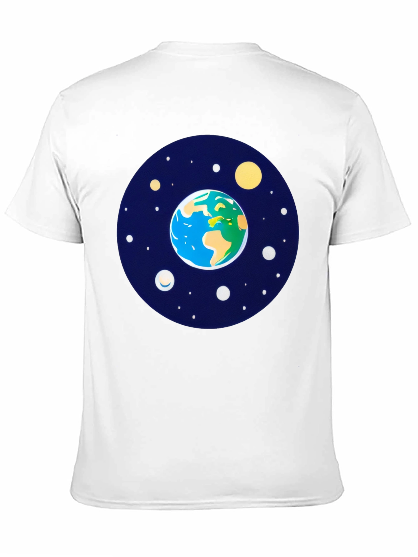Earth and Stars Graphic Tee - Mens Black T-Shirt