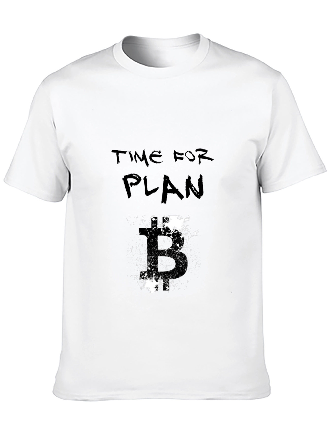 Time For Plan Black Graphic Tee