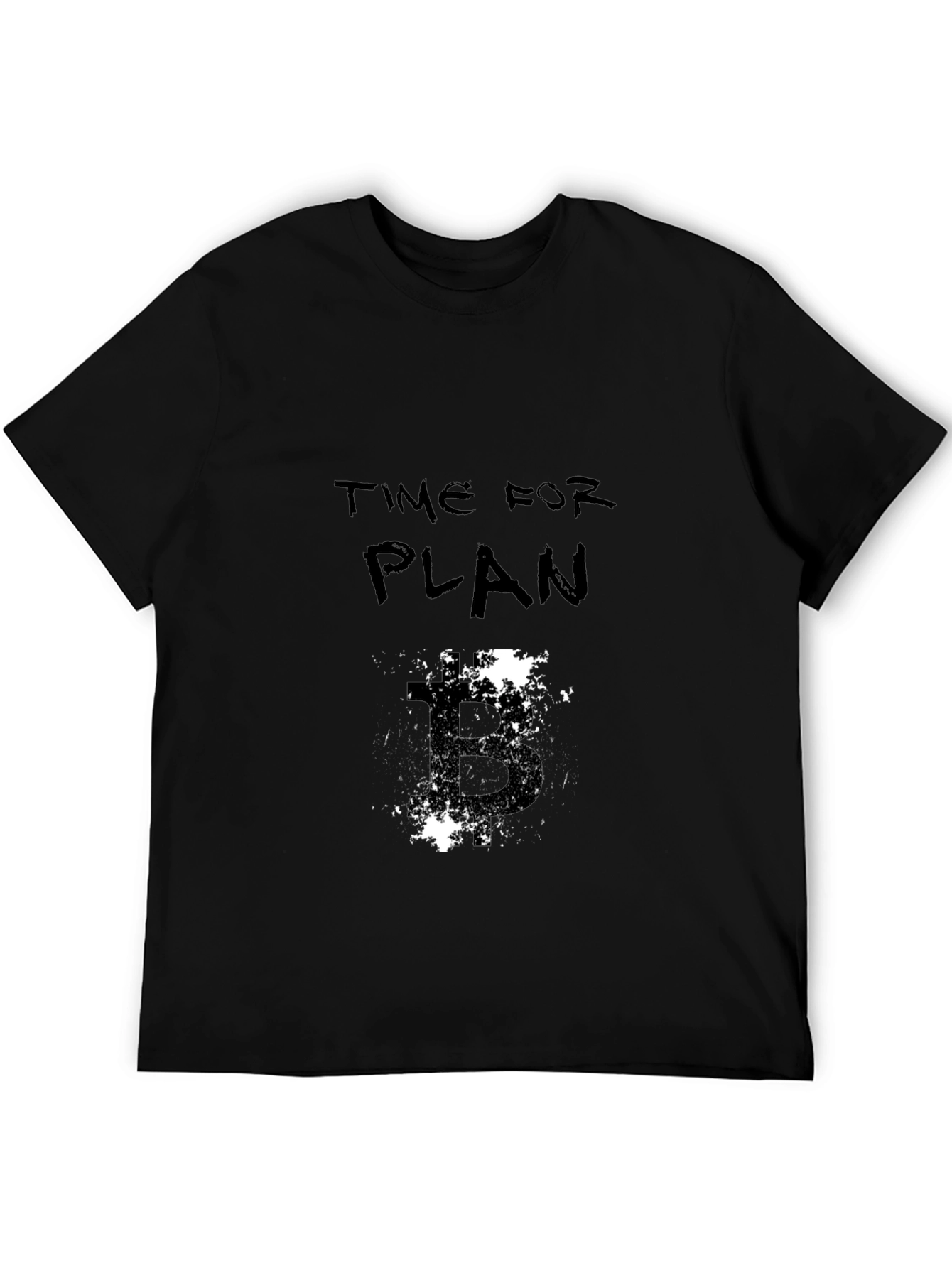 Time For Plan Black Graphic Tee