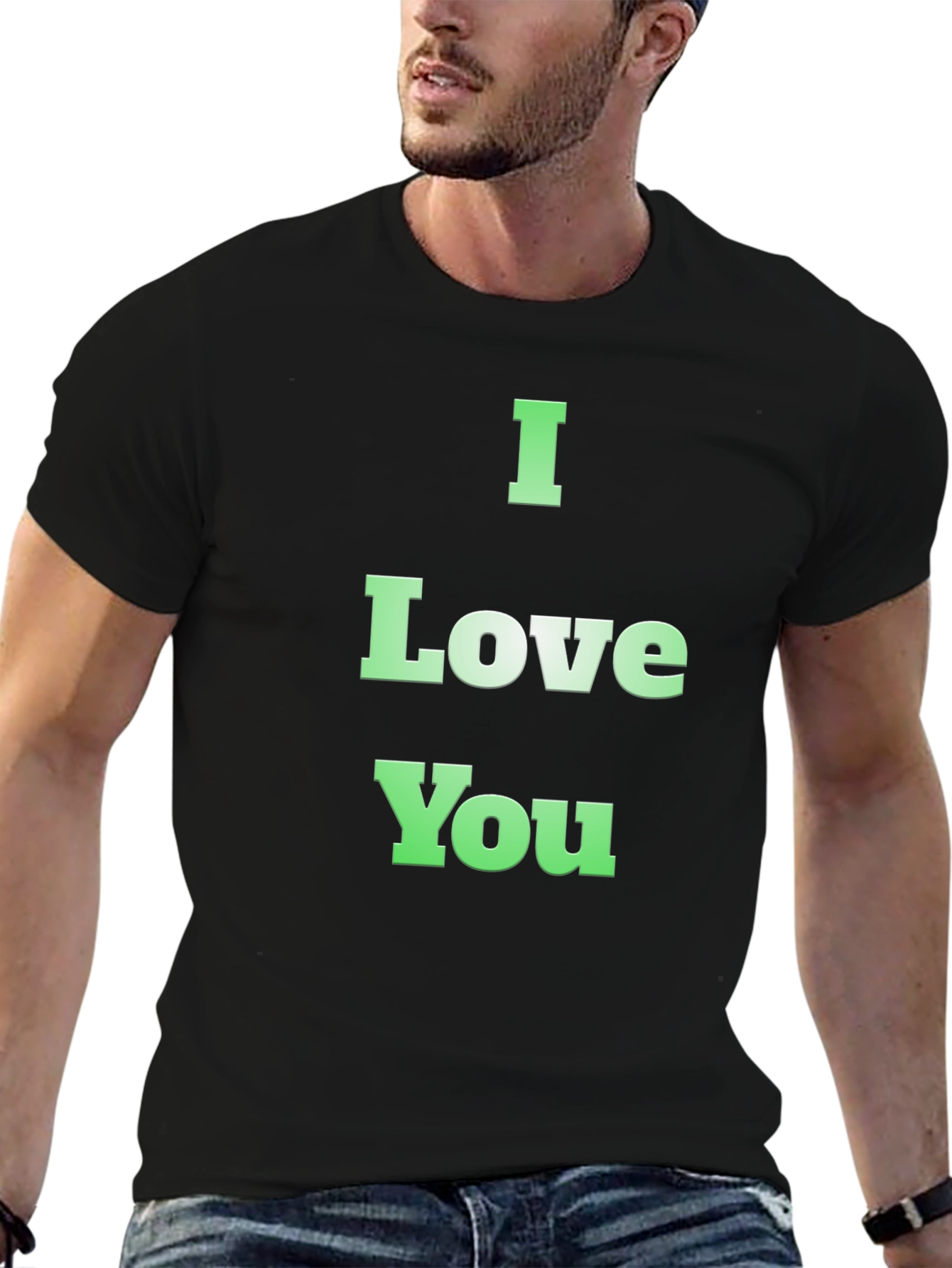 I Love You Graphic Tee - Black