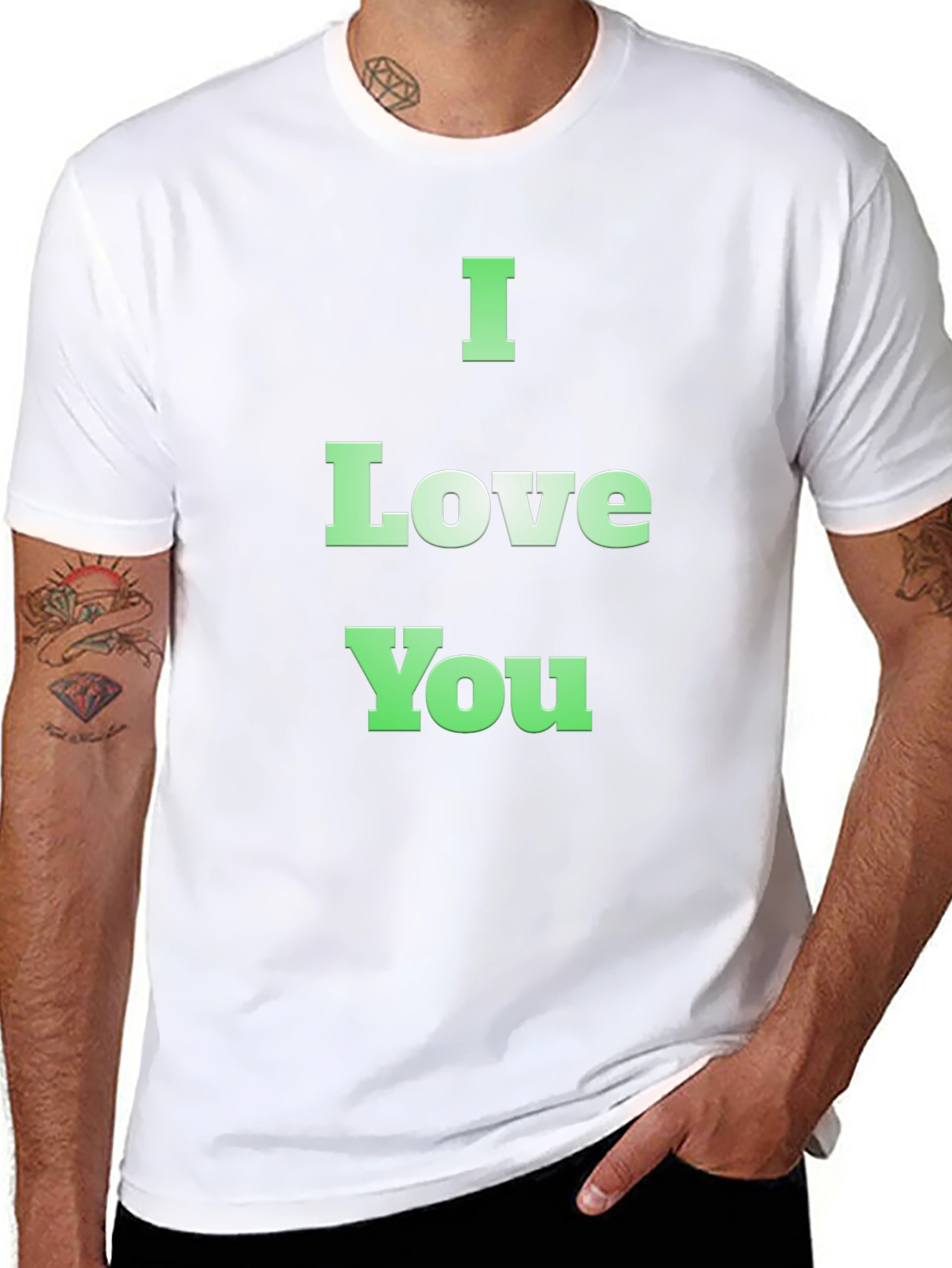 I Love You Graphic Tee - Black
