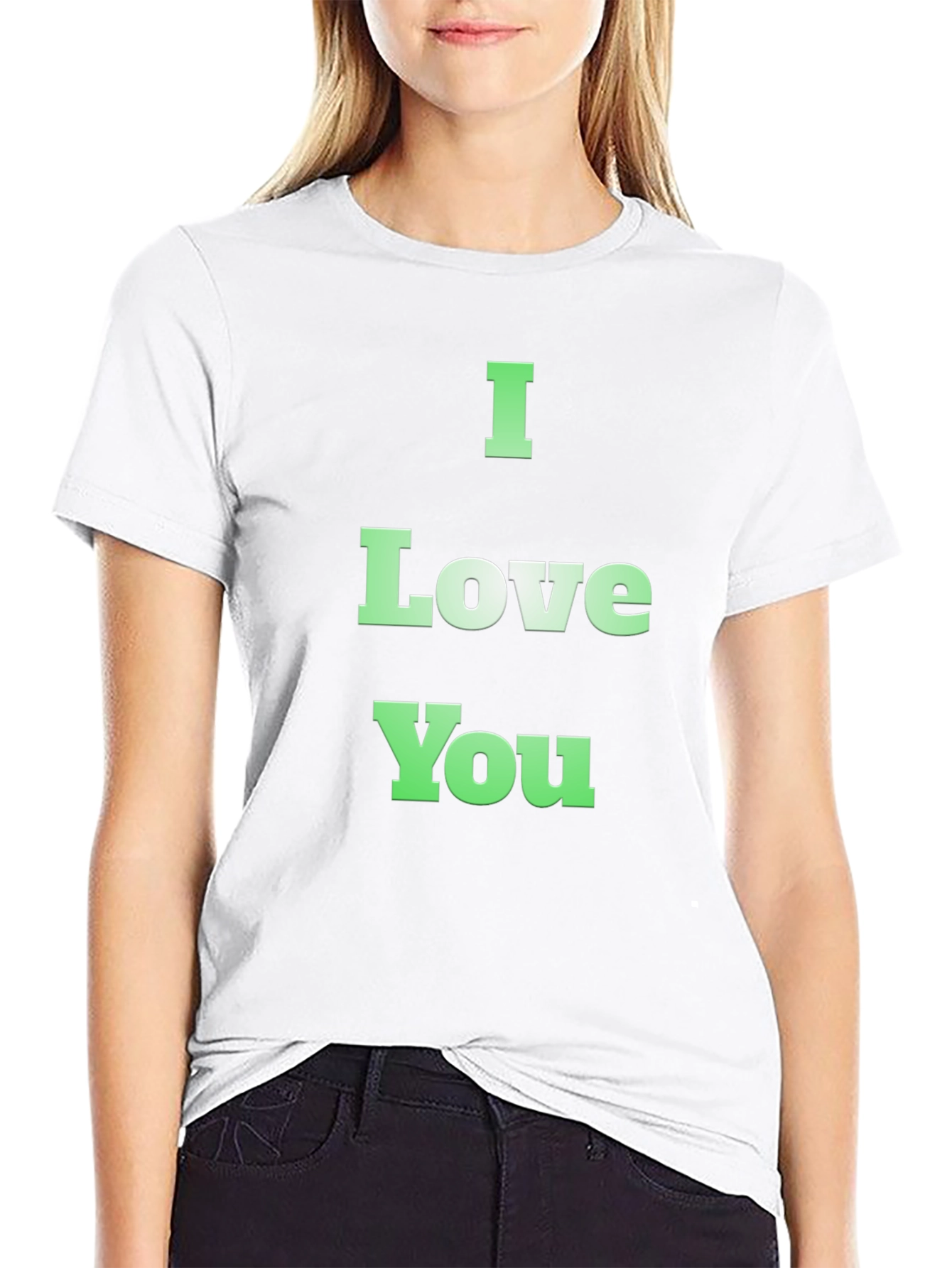 I Love You Graphic Tee - Black