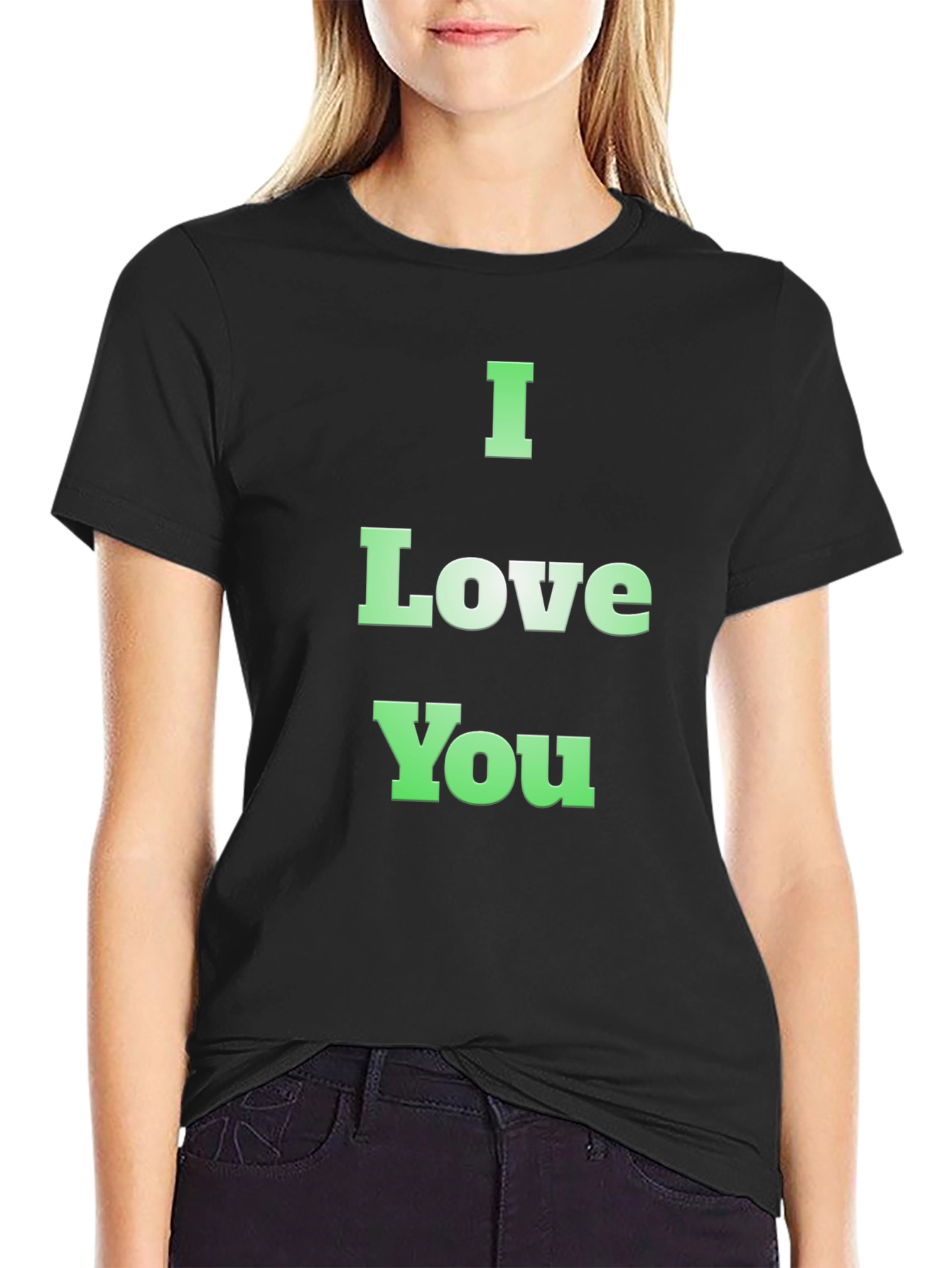 I Love You Graphic Tee - Black