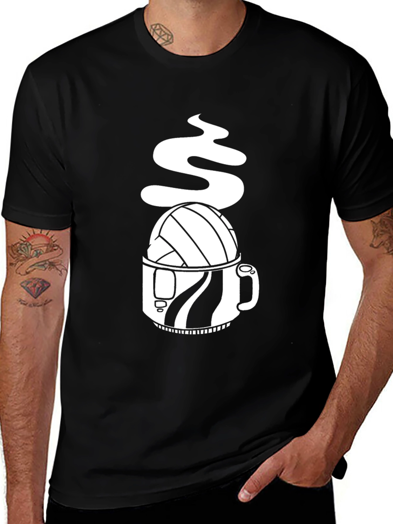 Volleyball Coffee T-Shirt - Unique Graphic Tee