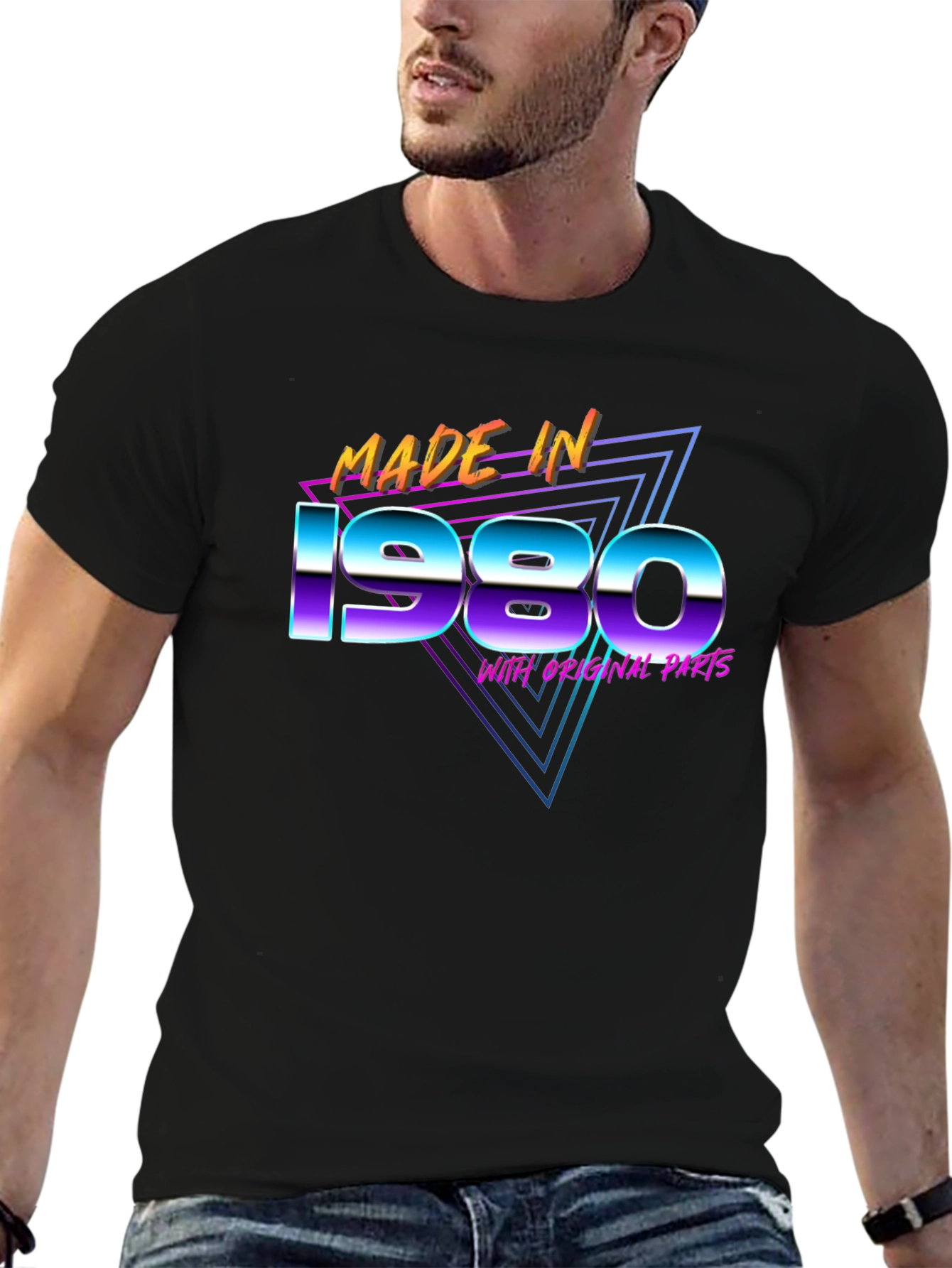 Made in 1980 T-Shirt Retro 80s Birthday Gift