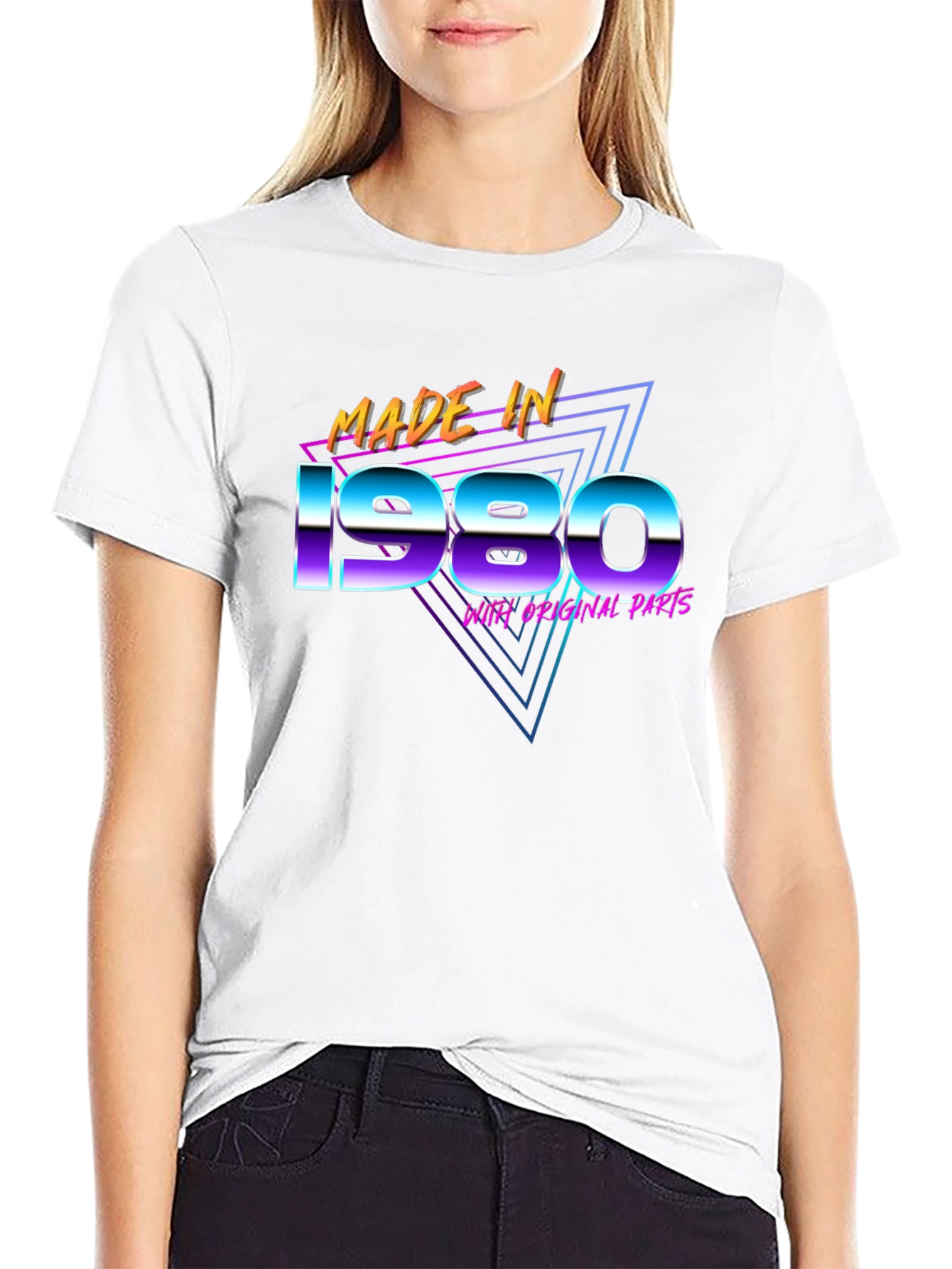 Made in 1980 T-Shirt Retro 80s Birthday Gift