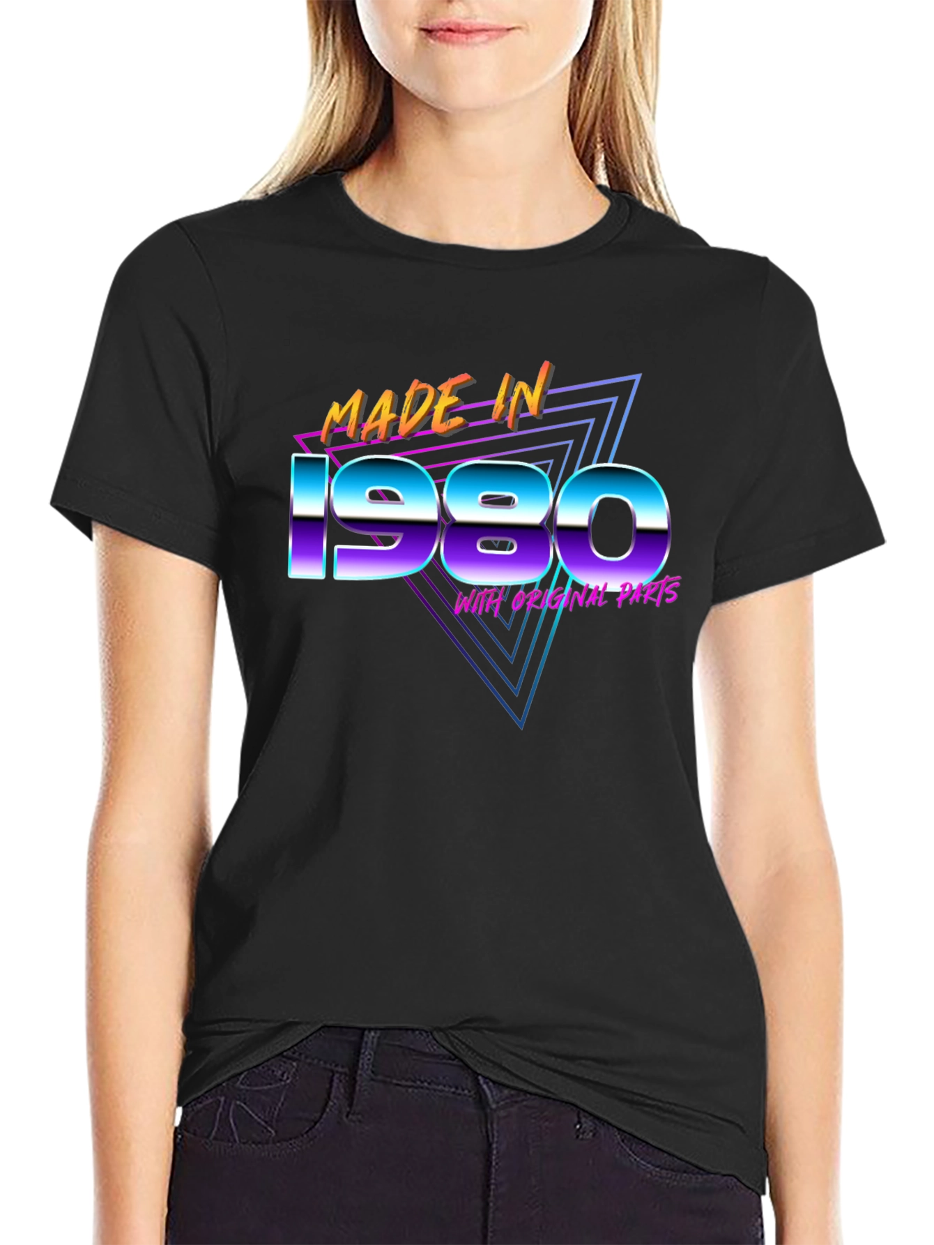 Made in 1980 T-Shirt Retro 80s Birthday Gift
