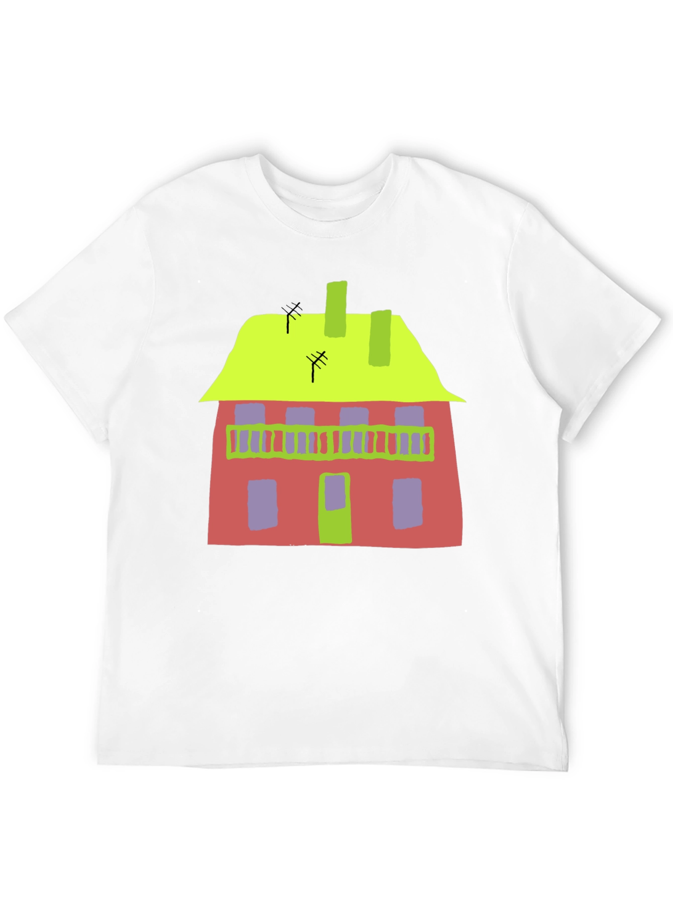 Abstract House Graphic Tee - Quirky Style