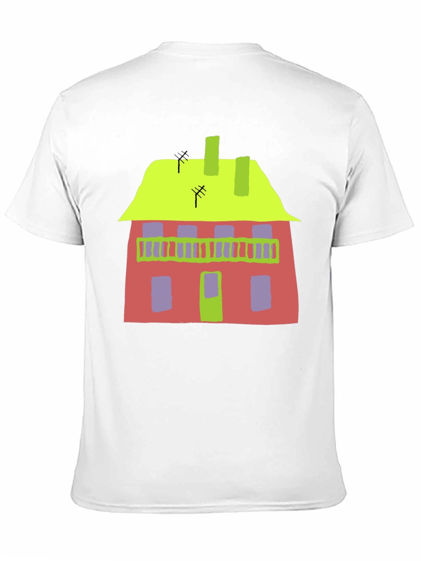 Abstract House Graphic Tee - Quirky Style