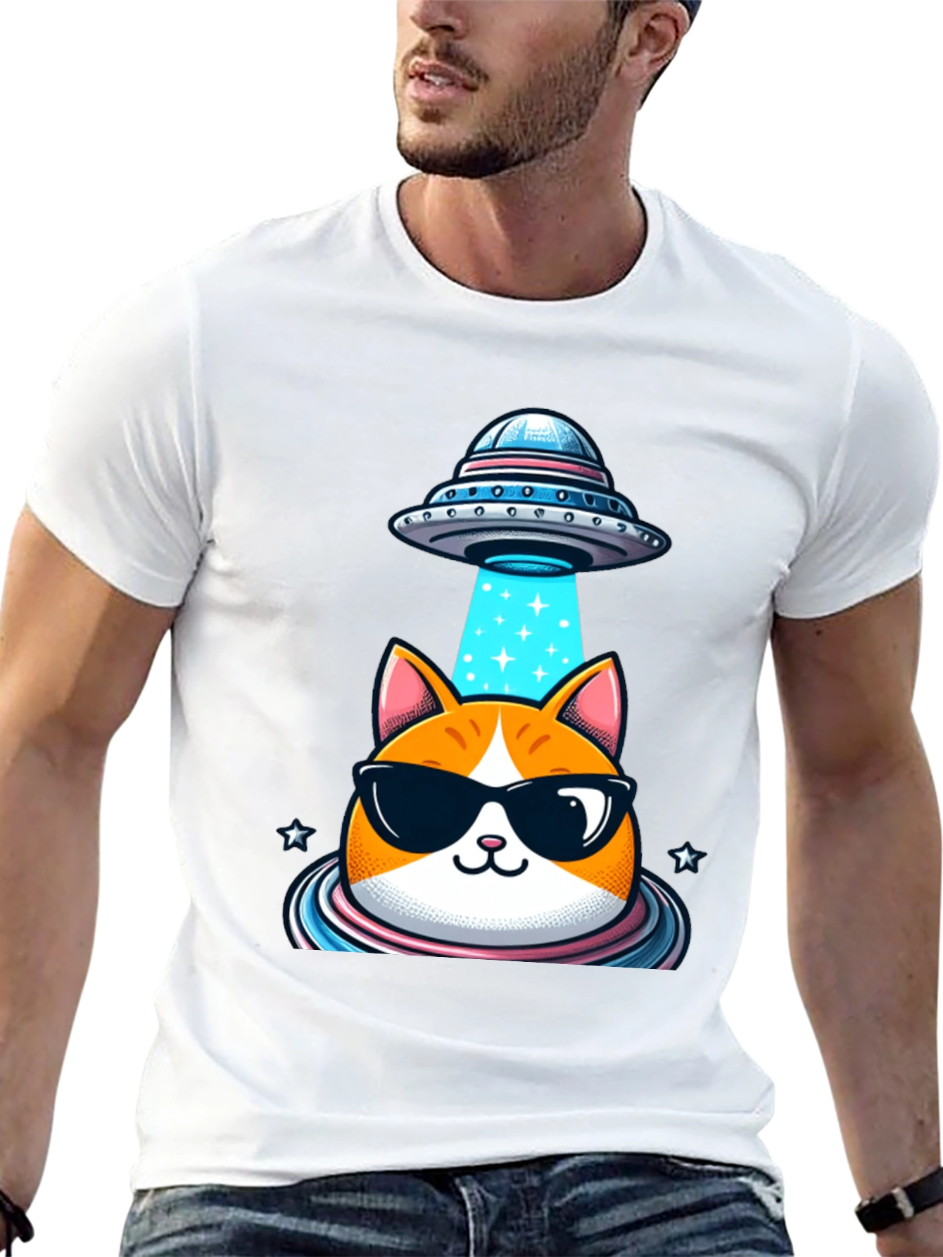 UFO Cat Abduction T-Shirt