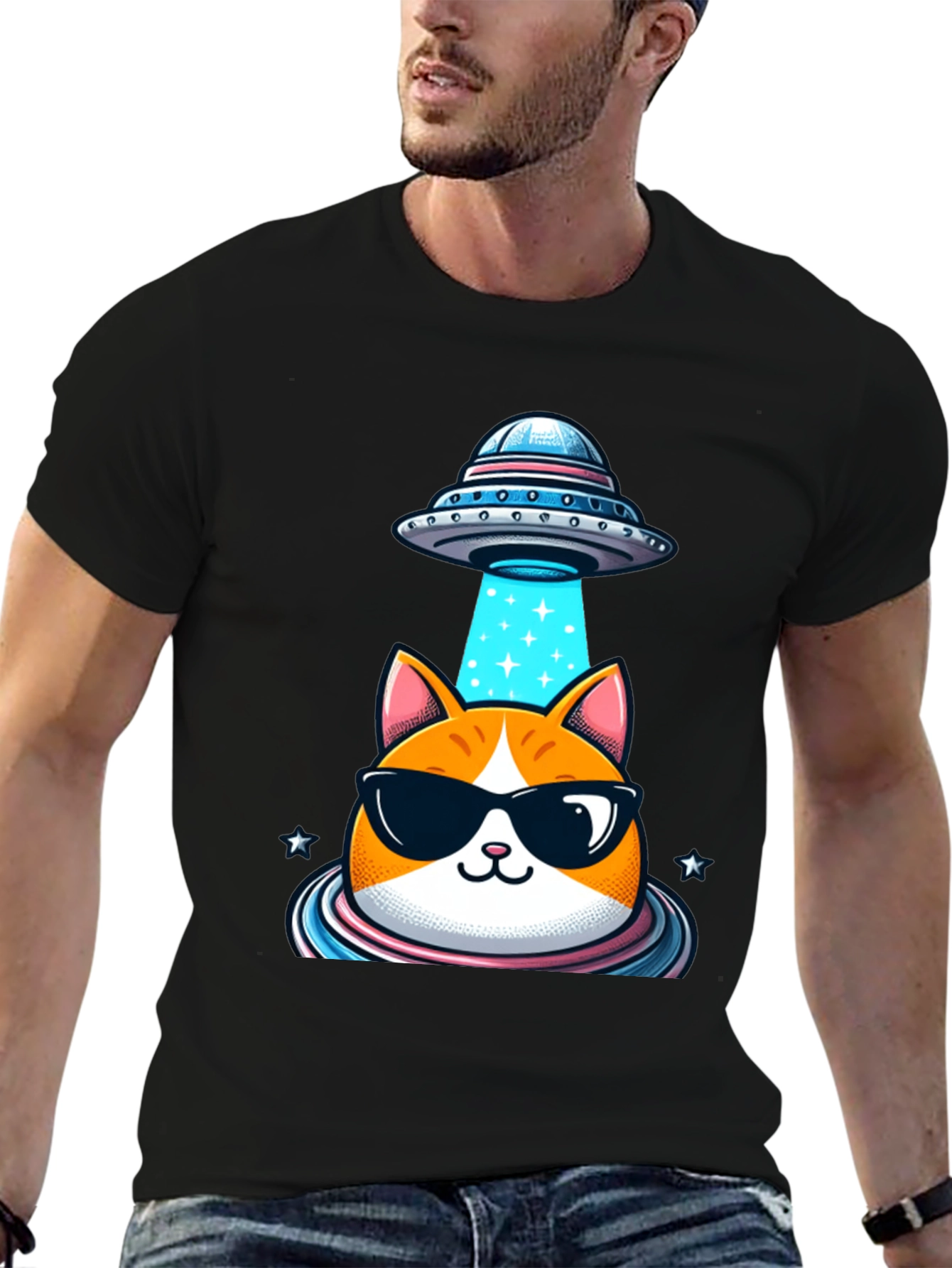 UFO Cat Abduction T-Shirt